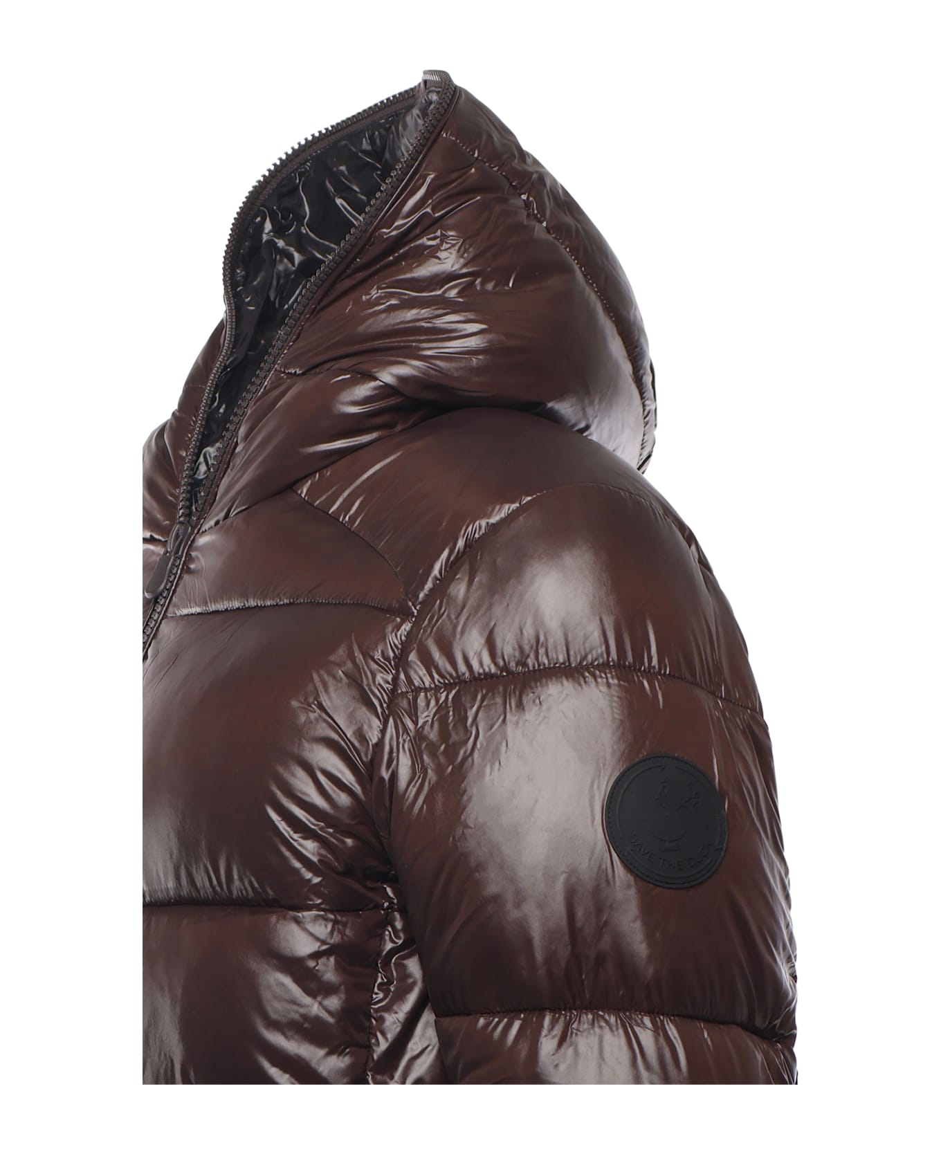 Save the Duck Edgard Nylon Down Jacket - Brown Black