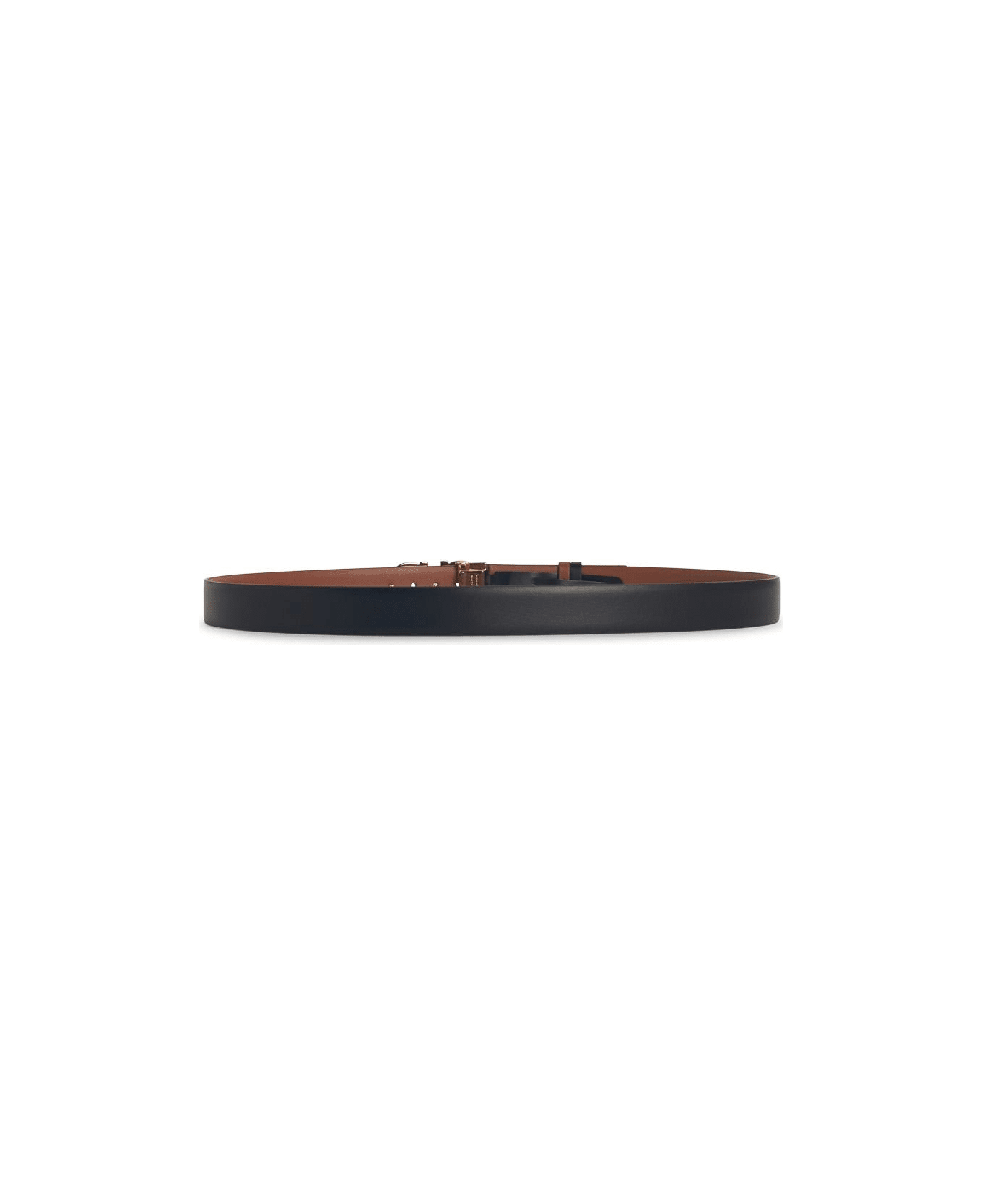 Ferragamo Low Black Leather Belt | italist