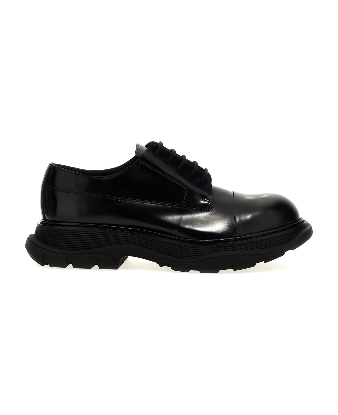 Alexander McQueen Leather Lace-up Shoes - Black   ローファー＆デッキシューズ