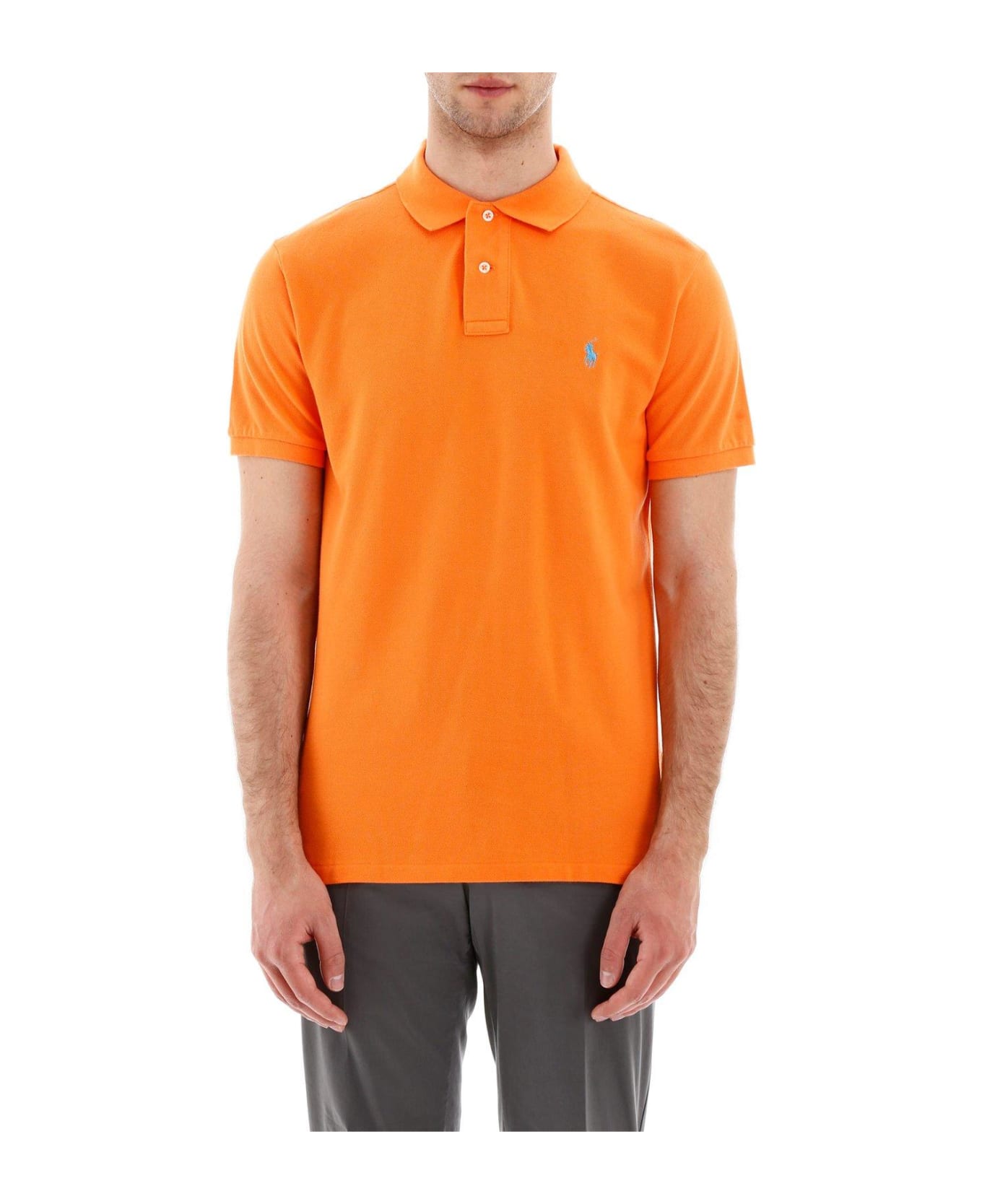 Polo Ralph Lauren Logo Embroidered Polo Shirt - Arancione シャツ