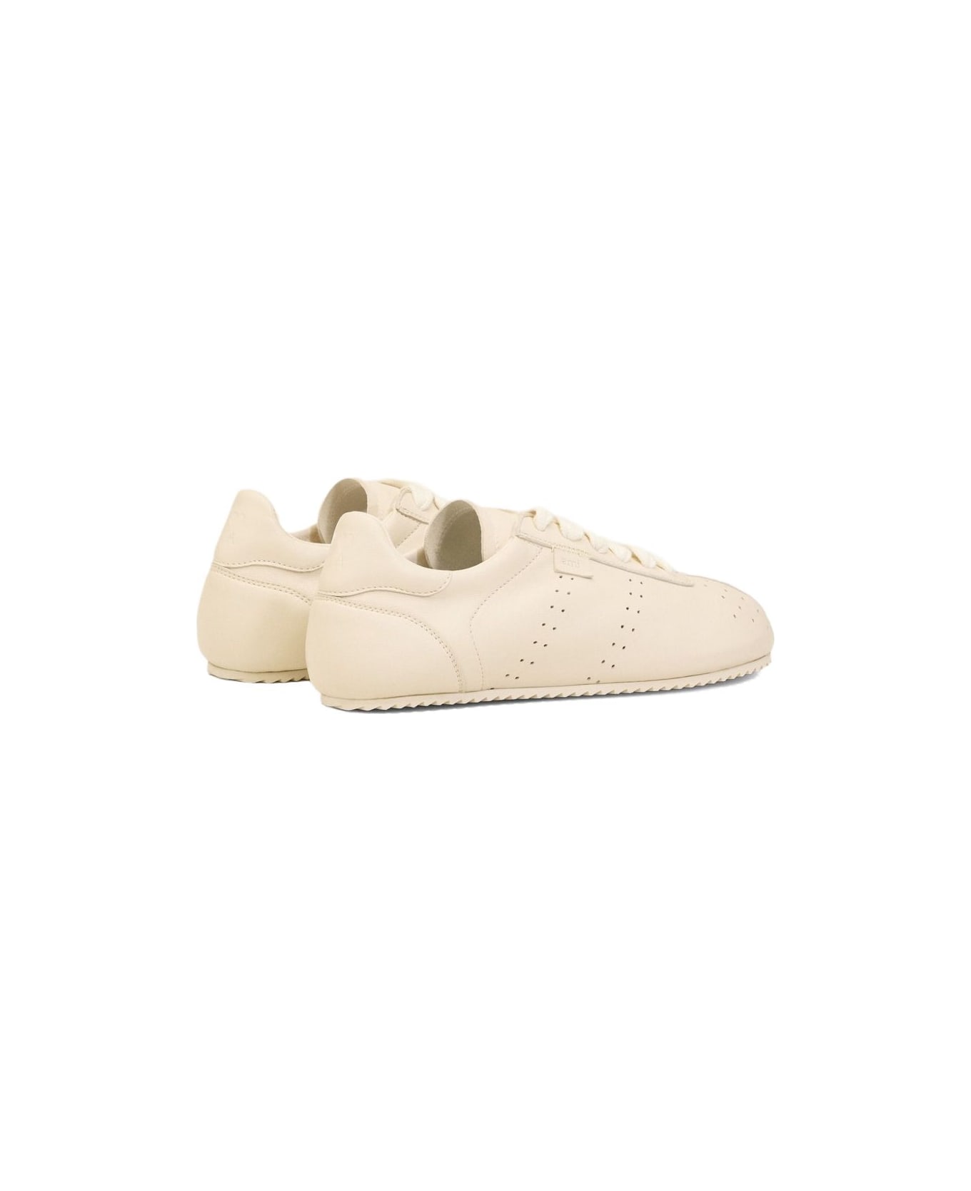 Ami Alexandre Mattiussi Leather Sneakers - Ivory