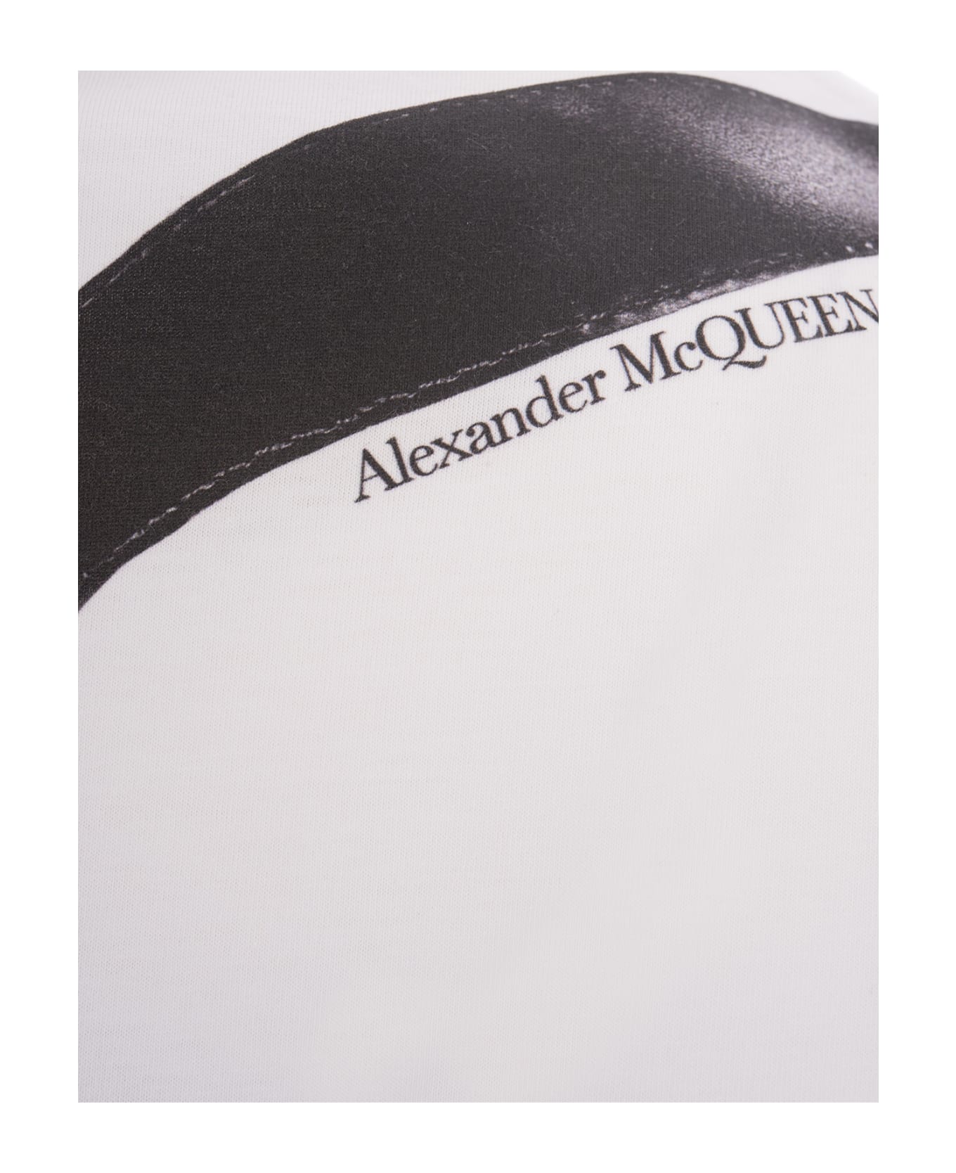 Alexander McQueen White T-shirt With Back Maxi Seal Logo - White