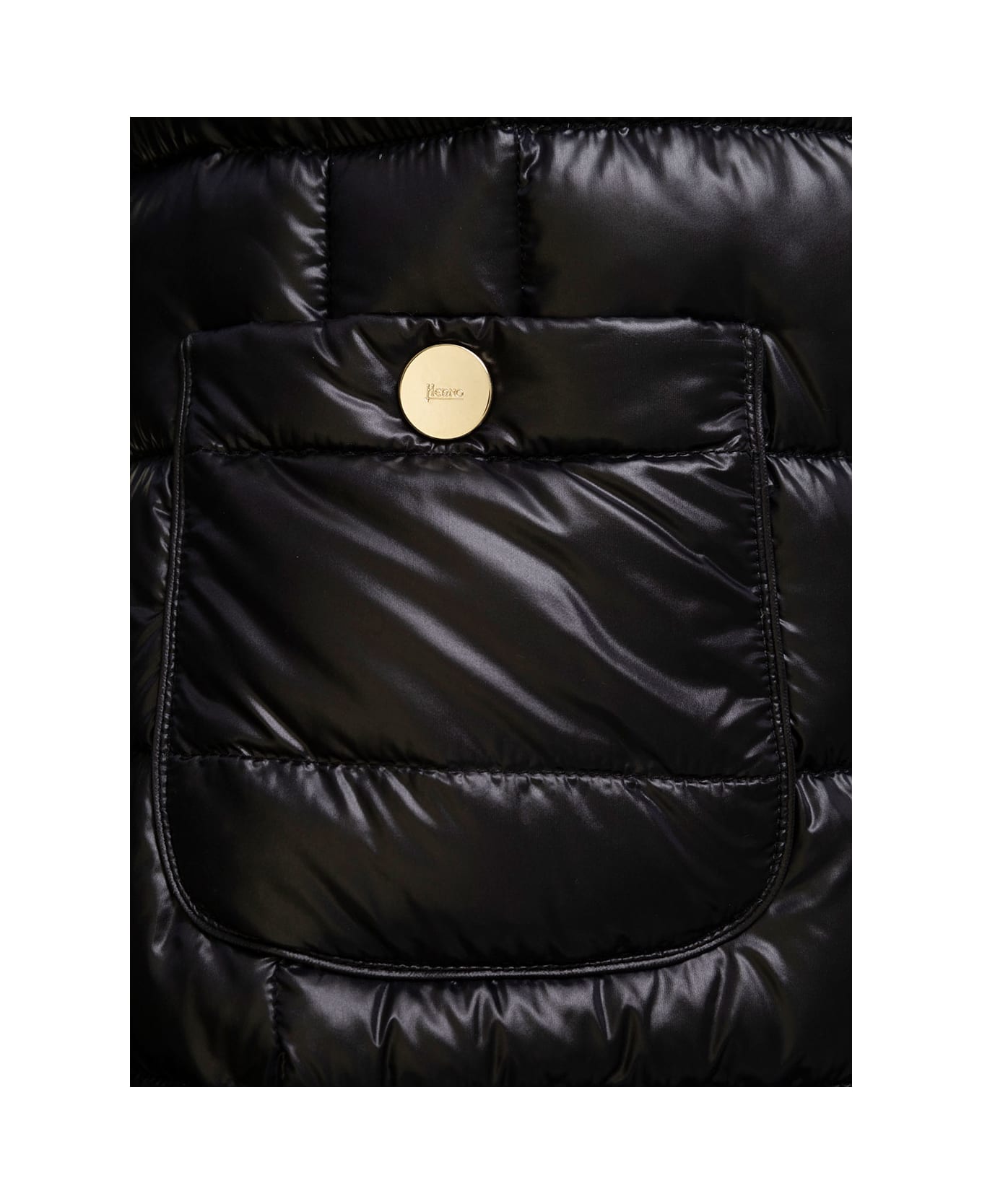 Herno Woman
s Maria Black Quilted Nylon Long Down Jacket - Black