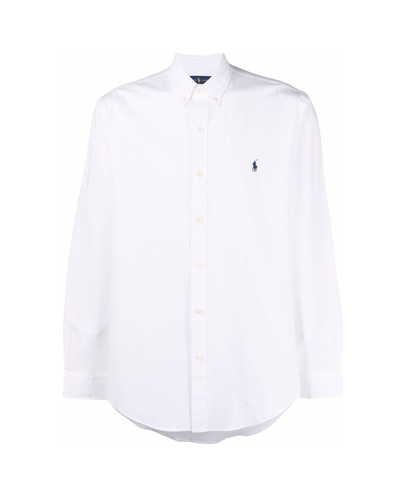 Polo Ralph Lauren Bistretch Popeline Slong Sleeve Sport Shirt - White