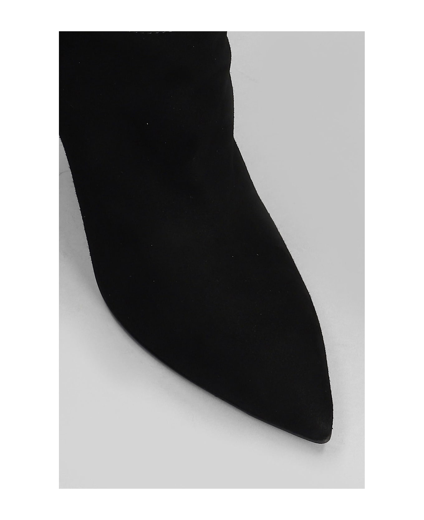 Via Roma 15 High Heels Boots In Black Suede - black