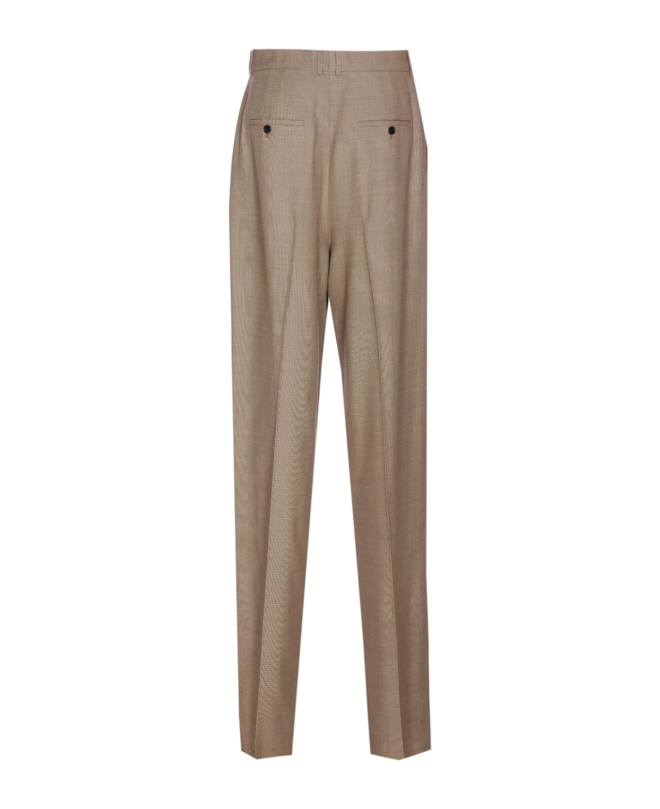 Wide-leg In Wool Caviar Pants - Thumbnail 3