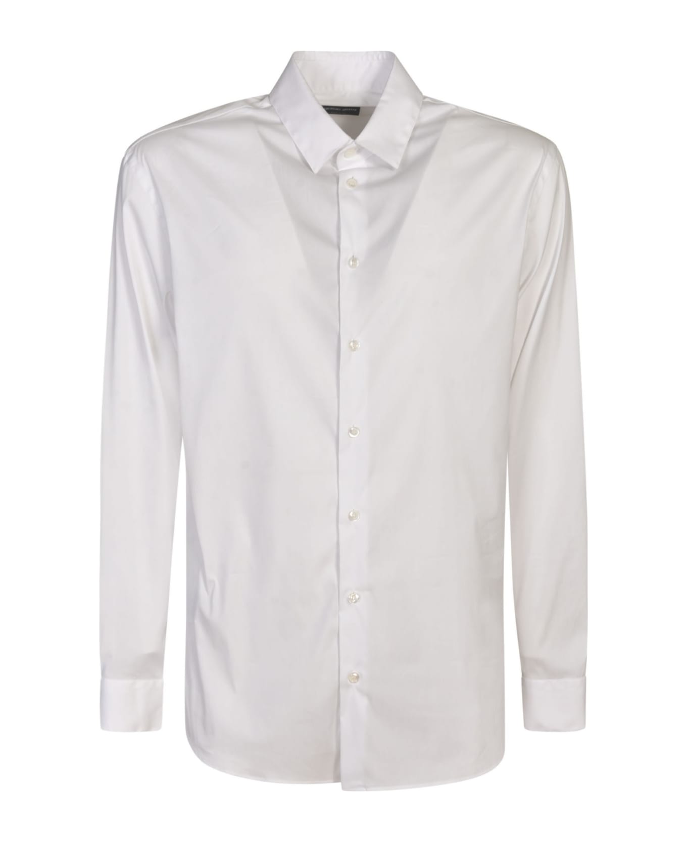 Giorgio Armani Long-sleeved Buttoned Shirt - White