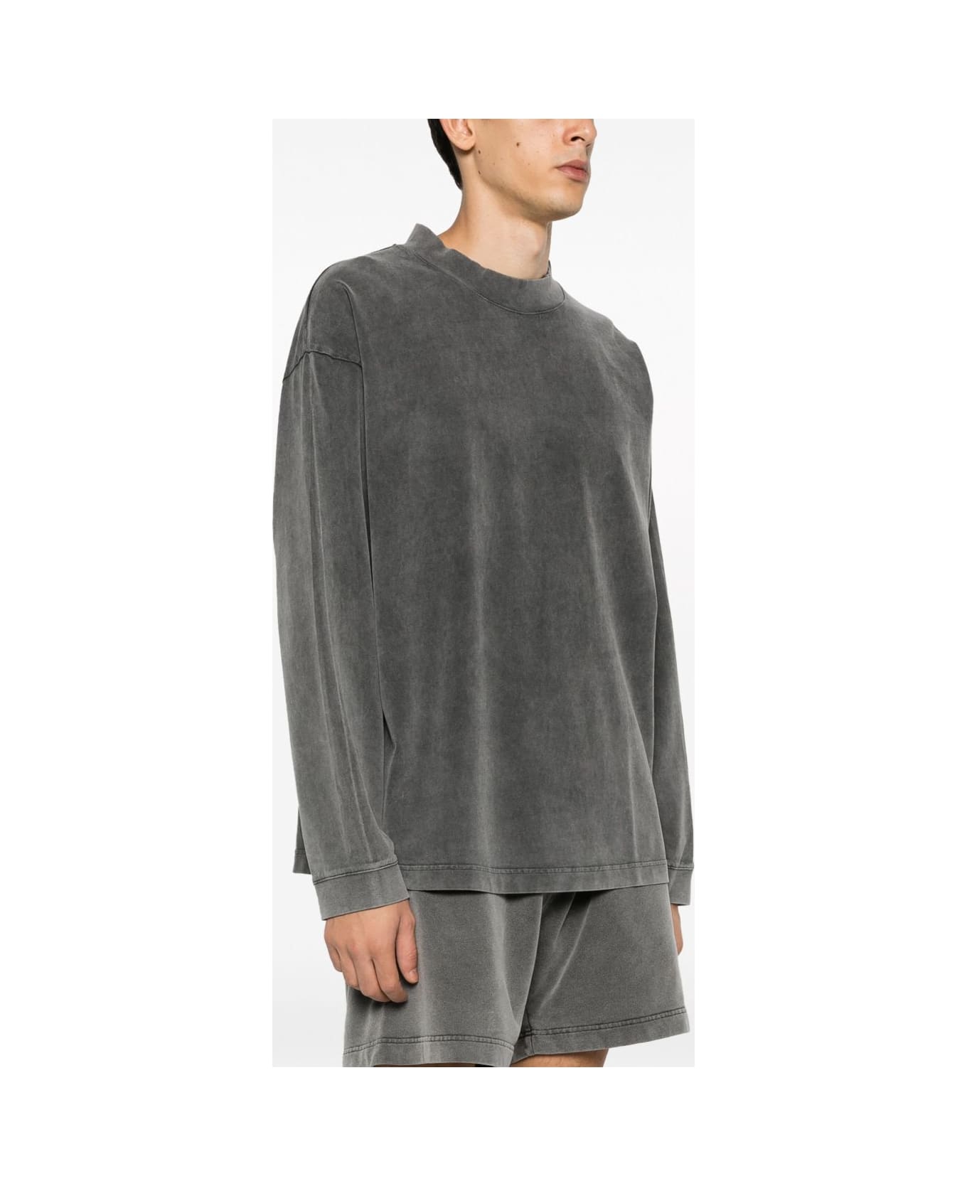 Acne Studios Logo Cotton T-shirt - Grey