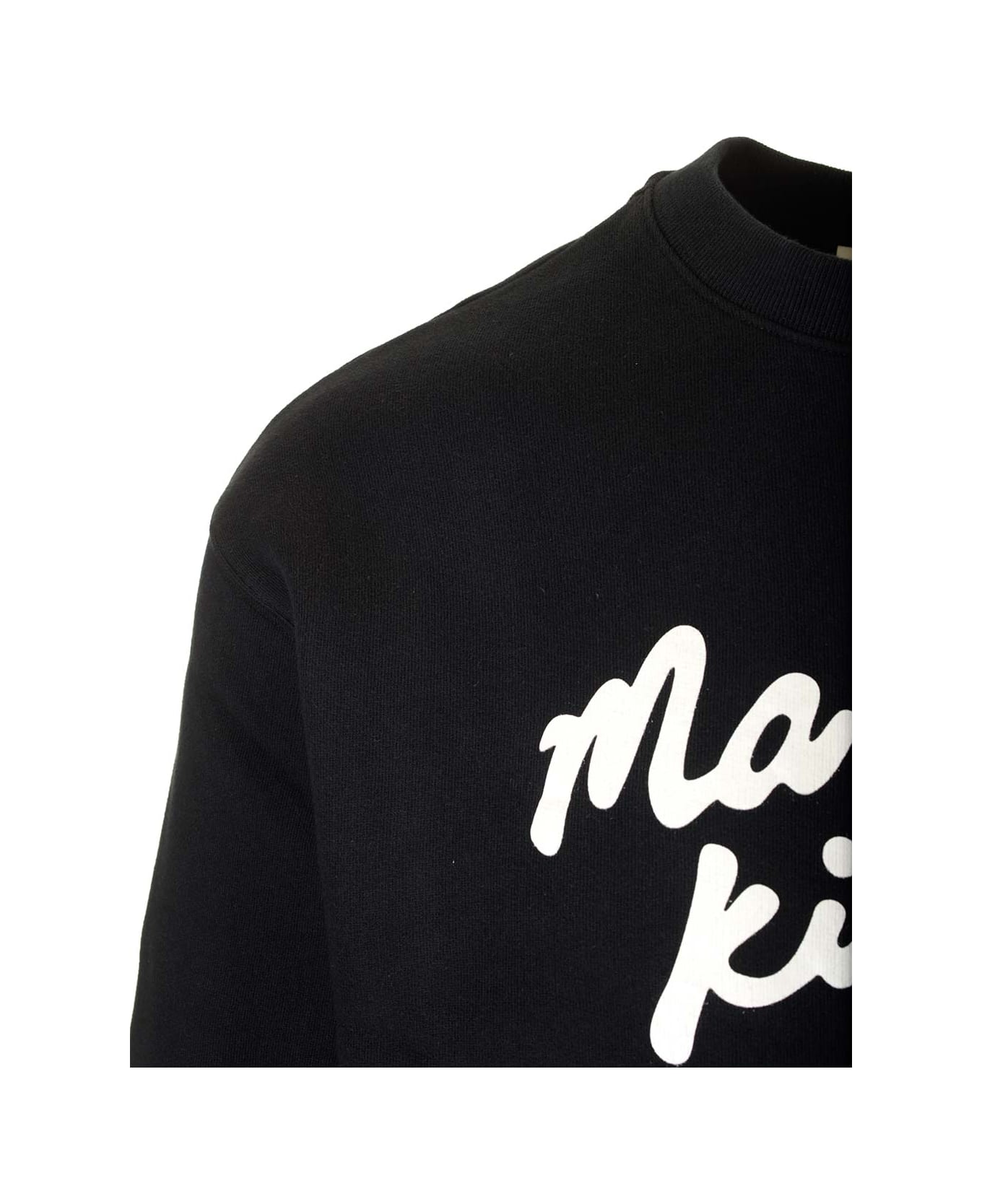 Maison Kitsuné Crewneck Sweatshirt - Black White フリース