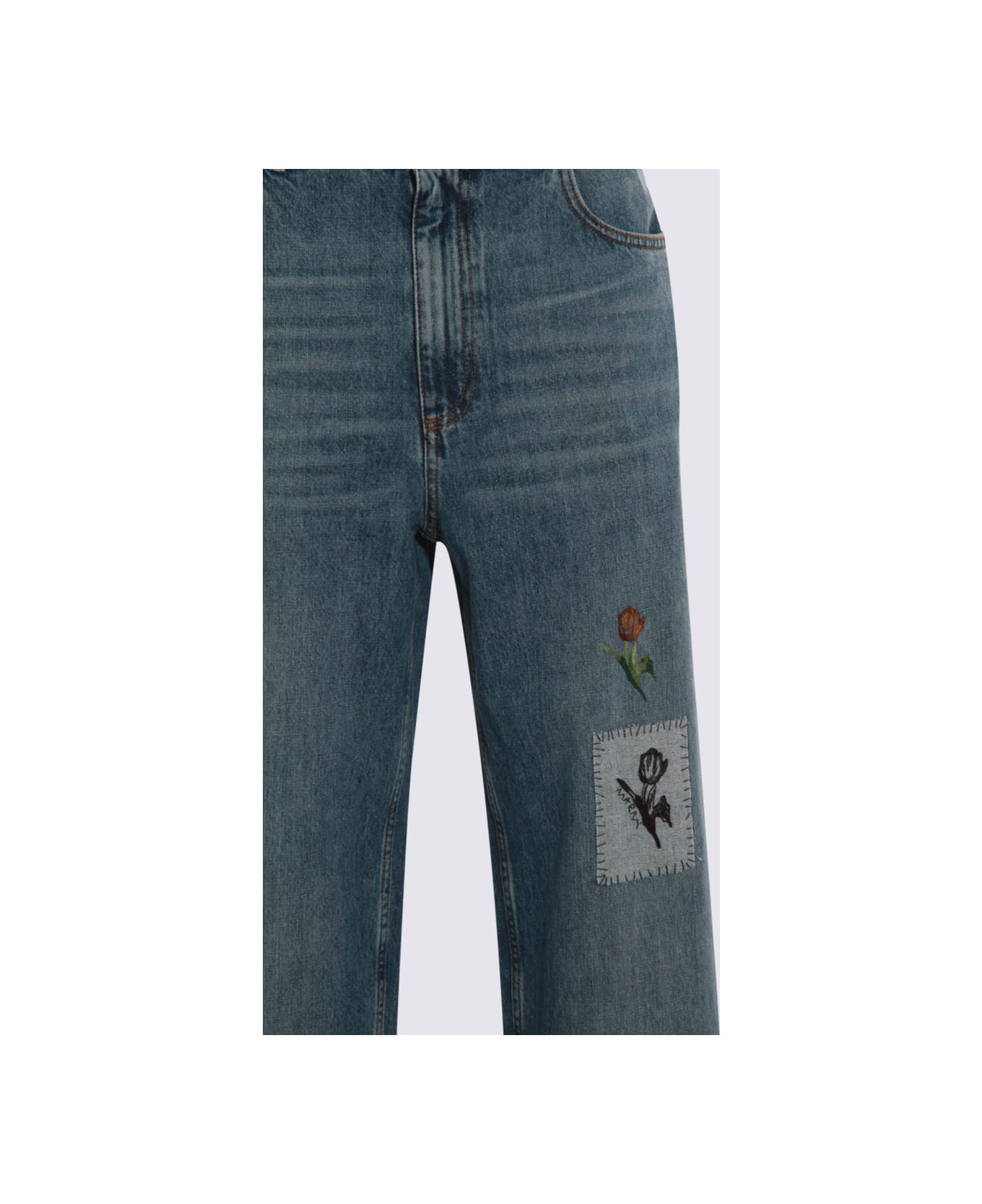 Marni Blue Cotton Jeans - Clear Blue