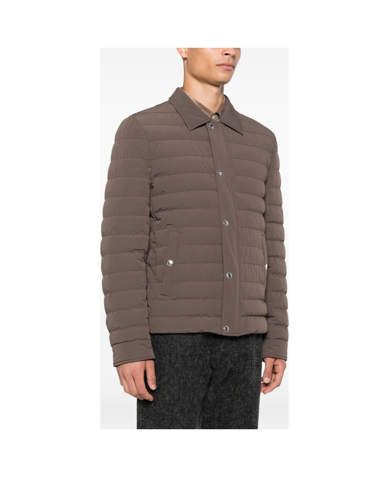 Brunello Cucinelli Nylon Short Down Jacket - Brown