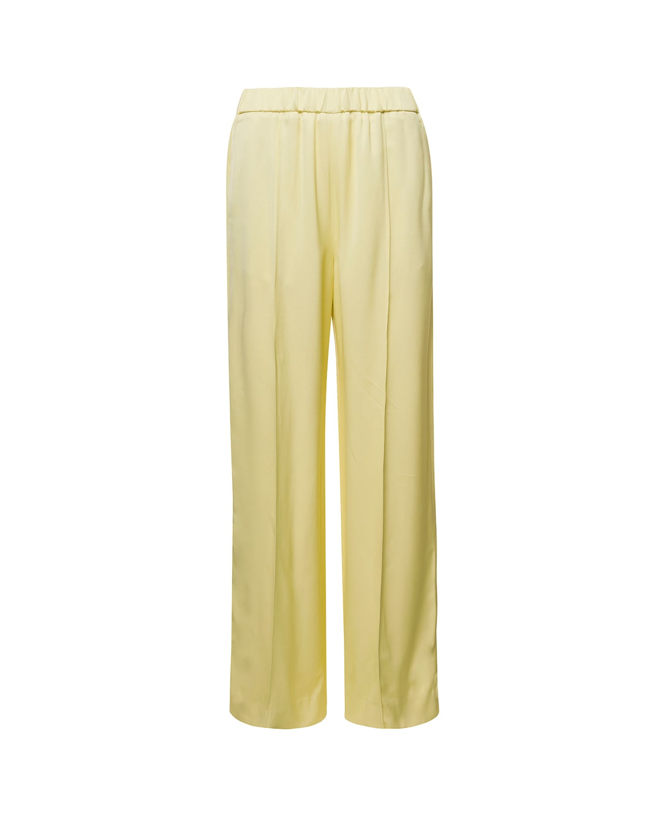 Jil Sander Yellow High Wasited Trousers In Viscose Woman - Yellow