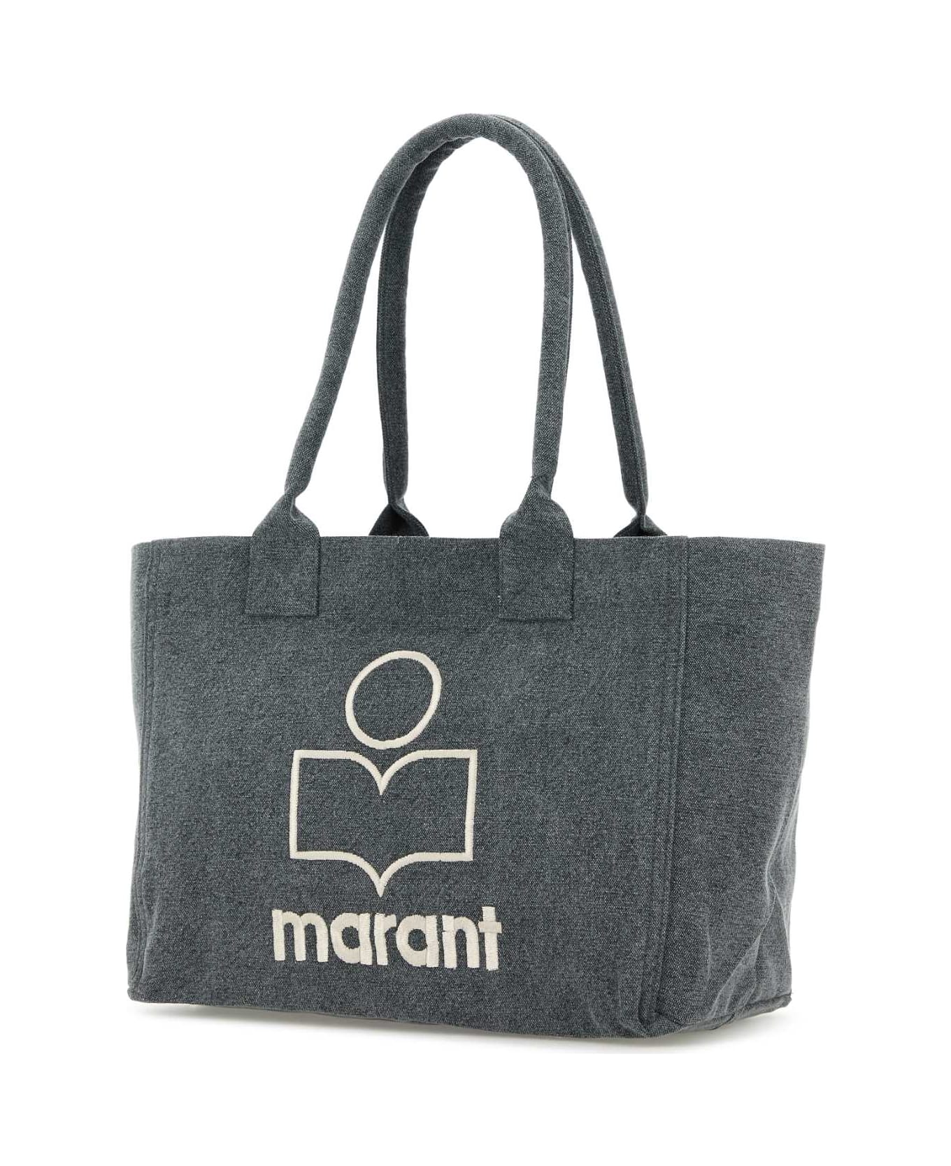 Isabel Marant Slate Cotton Yenky Zipped Shopping Bag - FADEDBLACK