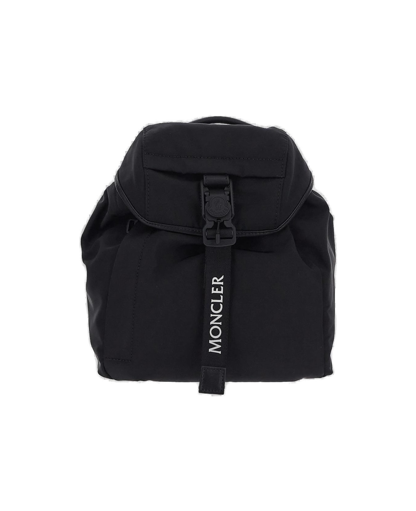 Moncler Logo Printed Backpack - Black