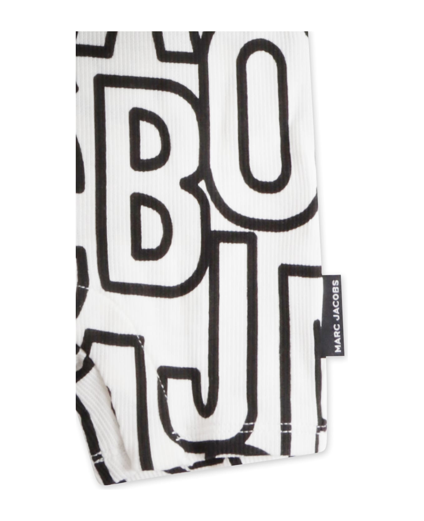 Marc Jacobs Ivory Romper For Babykids With Logo - Ivory