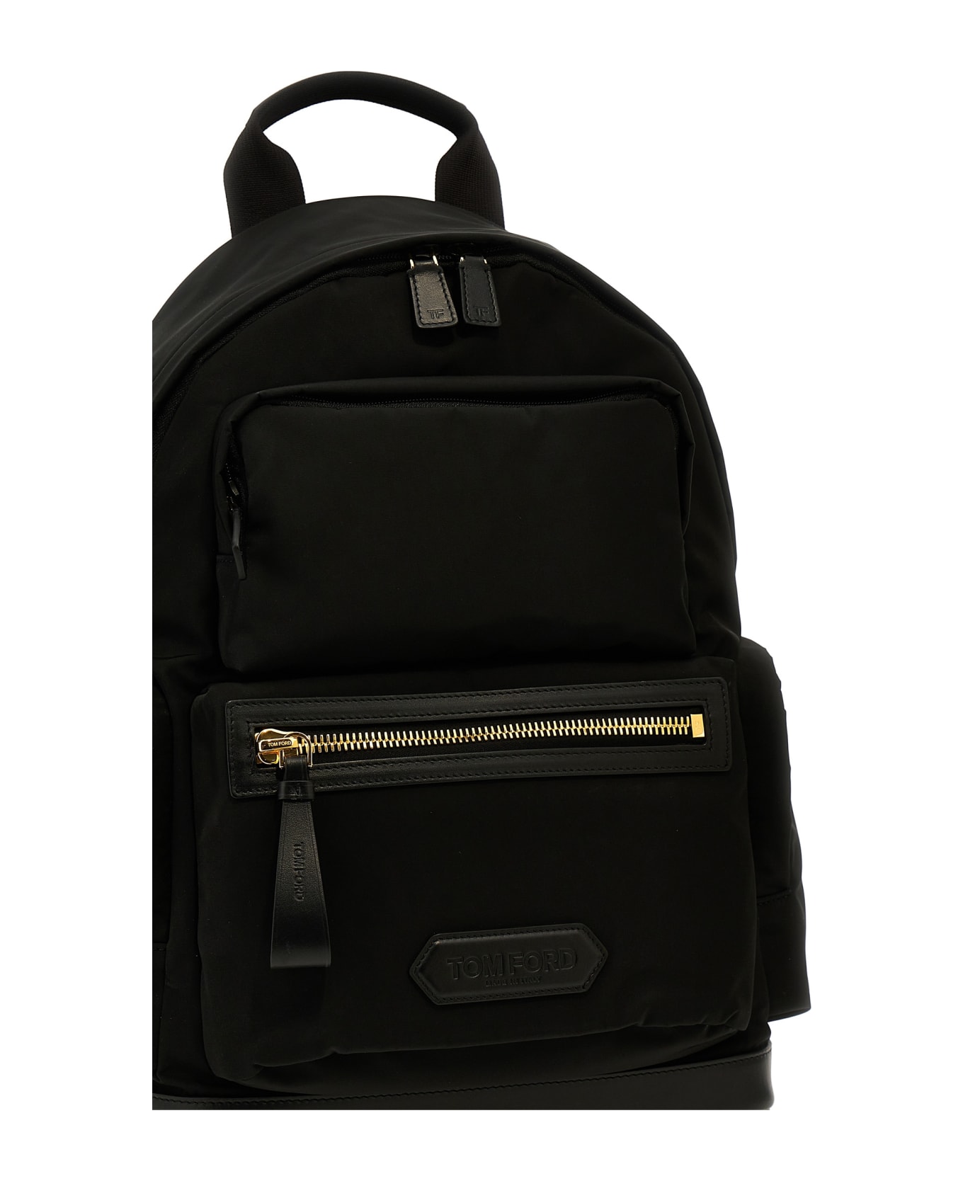 Tom Ford Logo Nylon Backpack - Black  