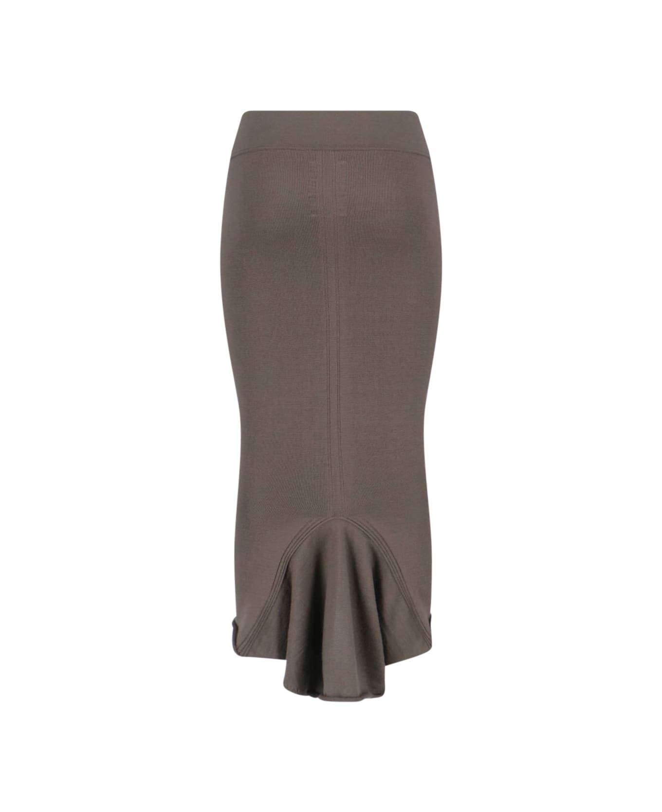 Rick Owens 'calf Dauphine' Maxi Sheath Skirt - Brown