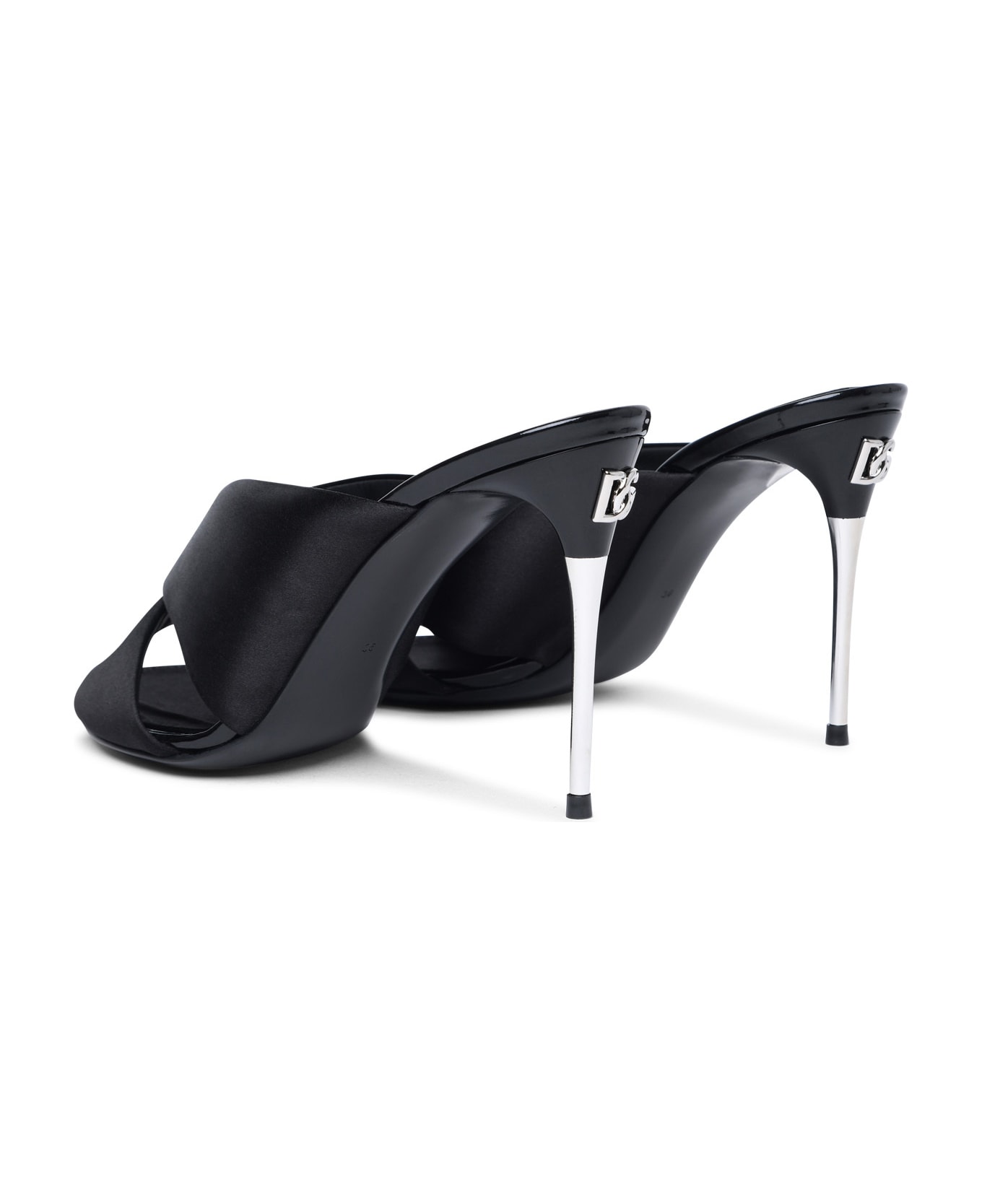 Dolce & Gabbana Black Leather Sandals - Black