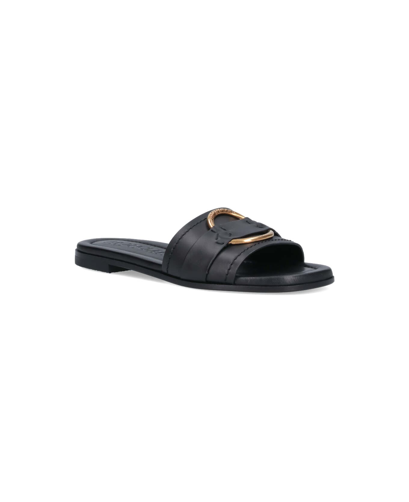 Moncler "bell" Slide Sandals - Black  