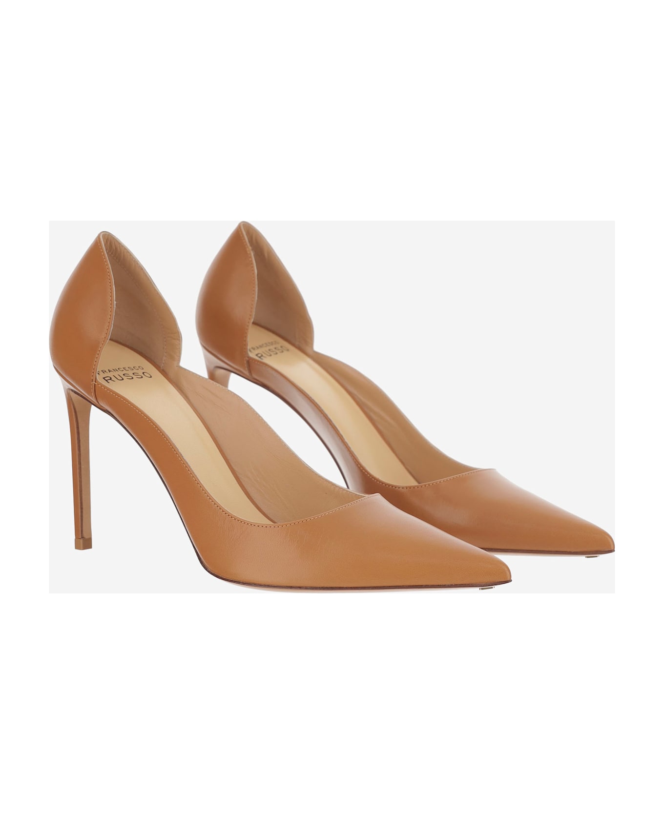 Francesco Russo Leather Pumps - Marrone chiaro