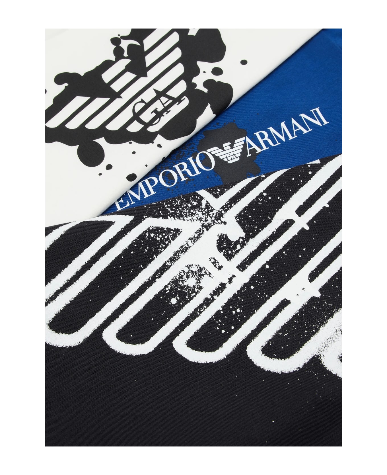Emporio Armani Print T-shirt Set - Black
