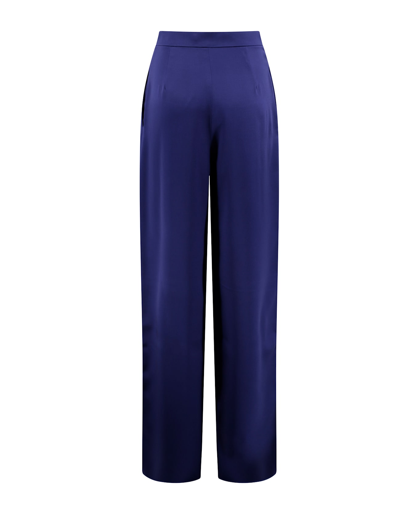 Max Mara Studio Fluid Pants In Envers Satin Max Mara Studio - Blue