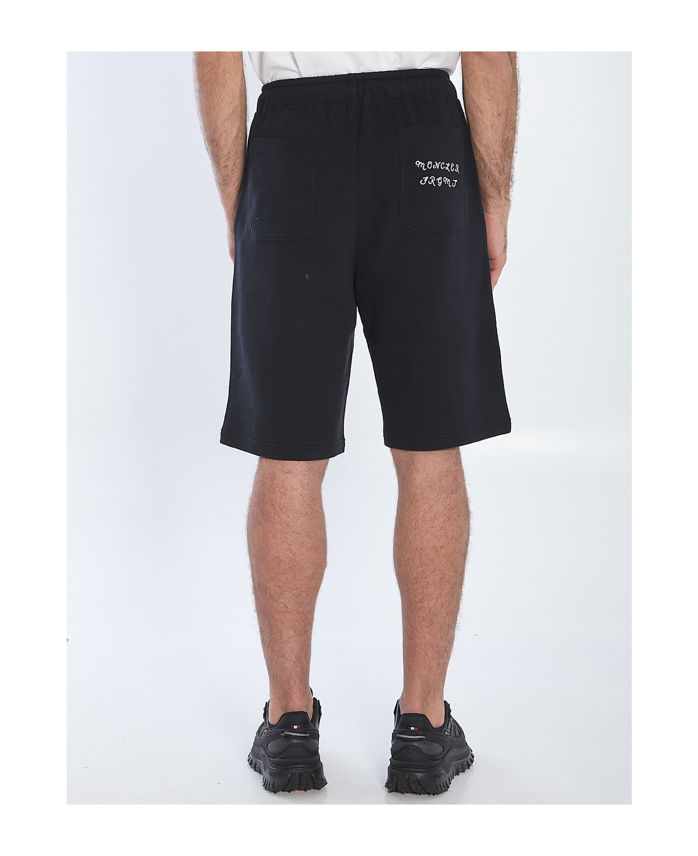 Moncler Embroidered Logo Shorts - Black