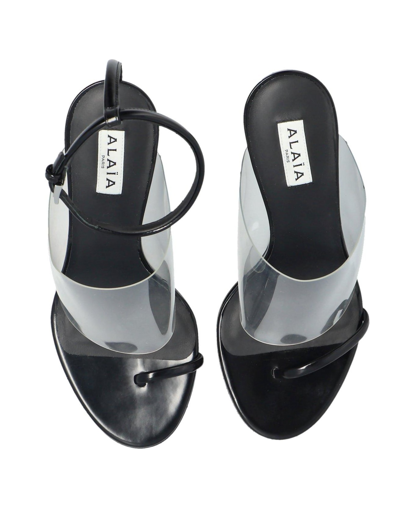 Alaia Asymmetric Sandals - Black