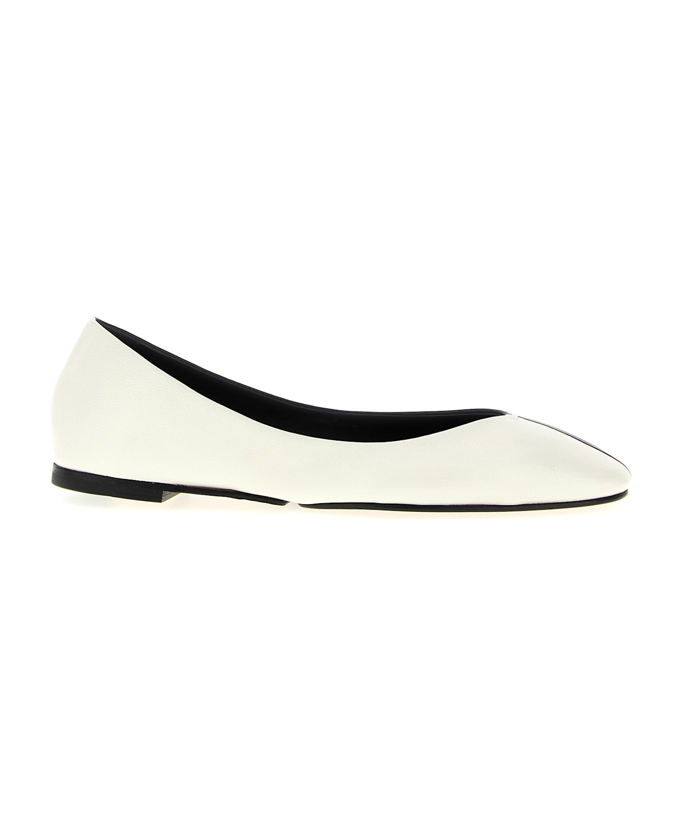 Jacquemus 
les Ballerines Ovalo
 Ballet Flats - White/Black