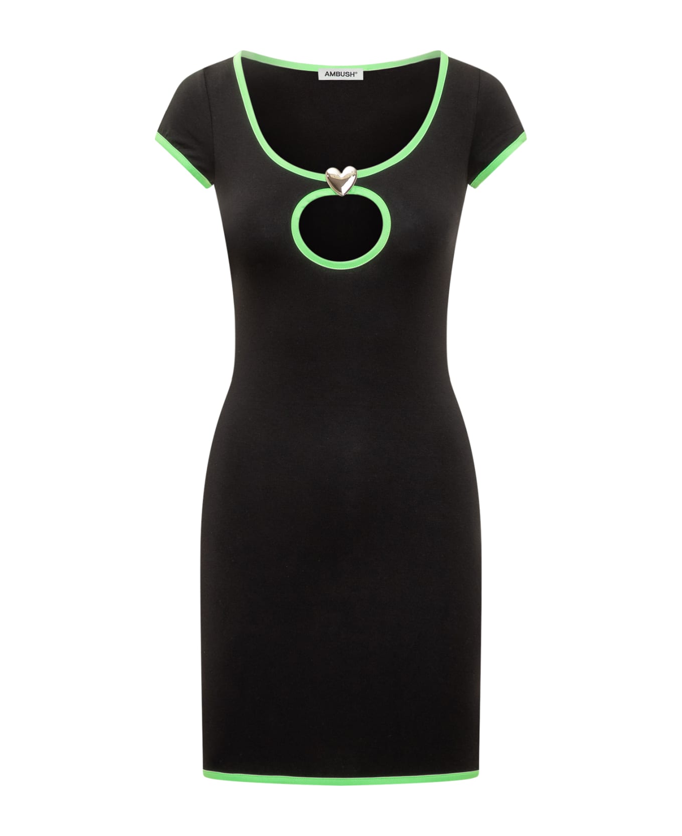 AMBUSH Heart Hole Dress - BLACK GREEN