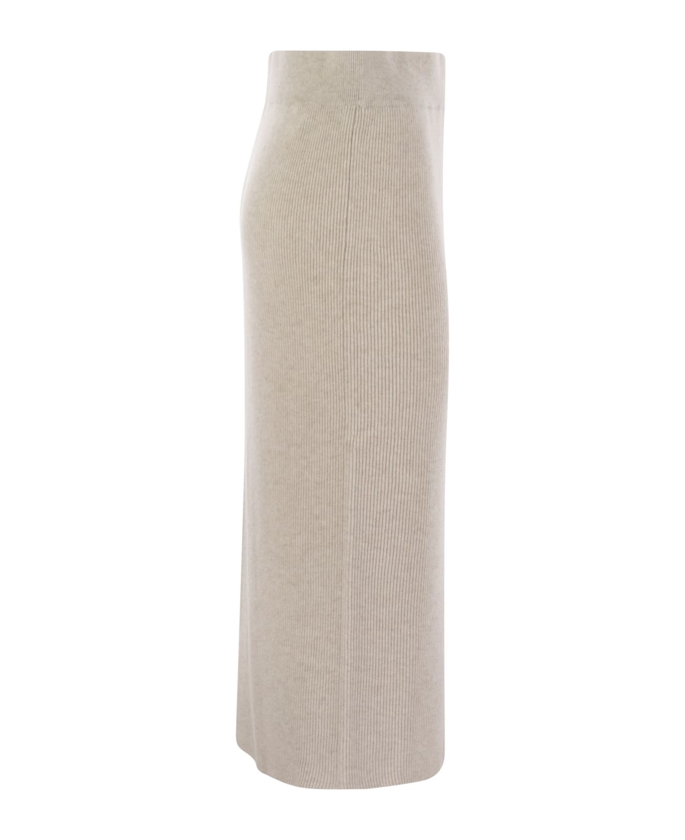スカート BRUNELLO CUCINELLI Cashmere and silk ribbed skirt Brunello Cucinelli Cashmere And Silk Ribbed Skirt | italist
