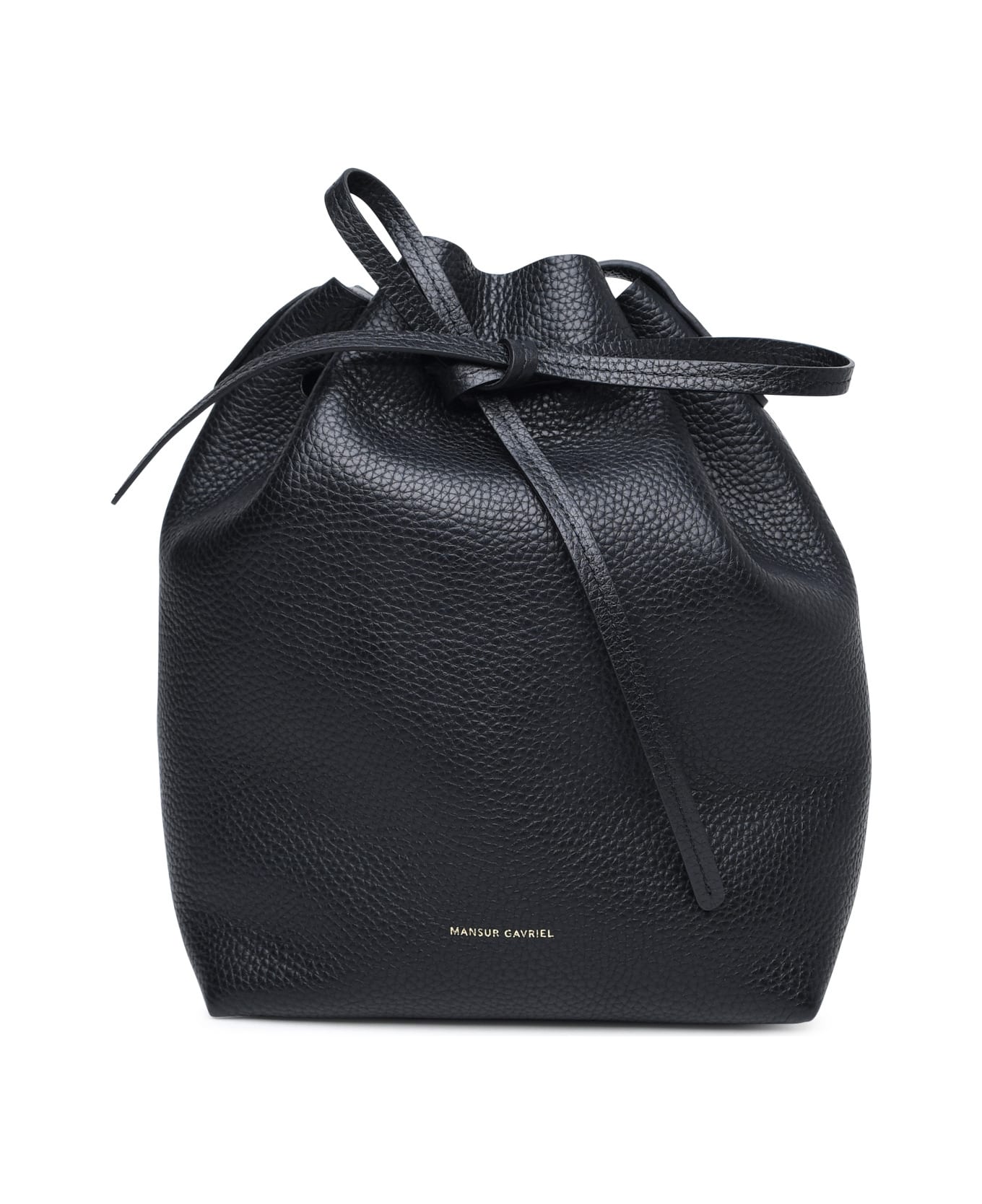 Mansur Gavriel Mini Bucket Bag In Black Leather - Black