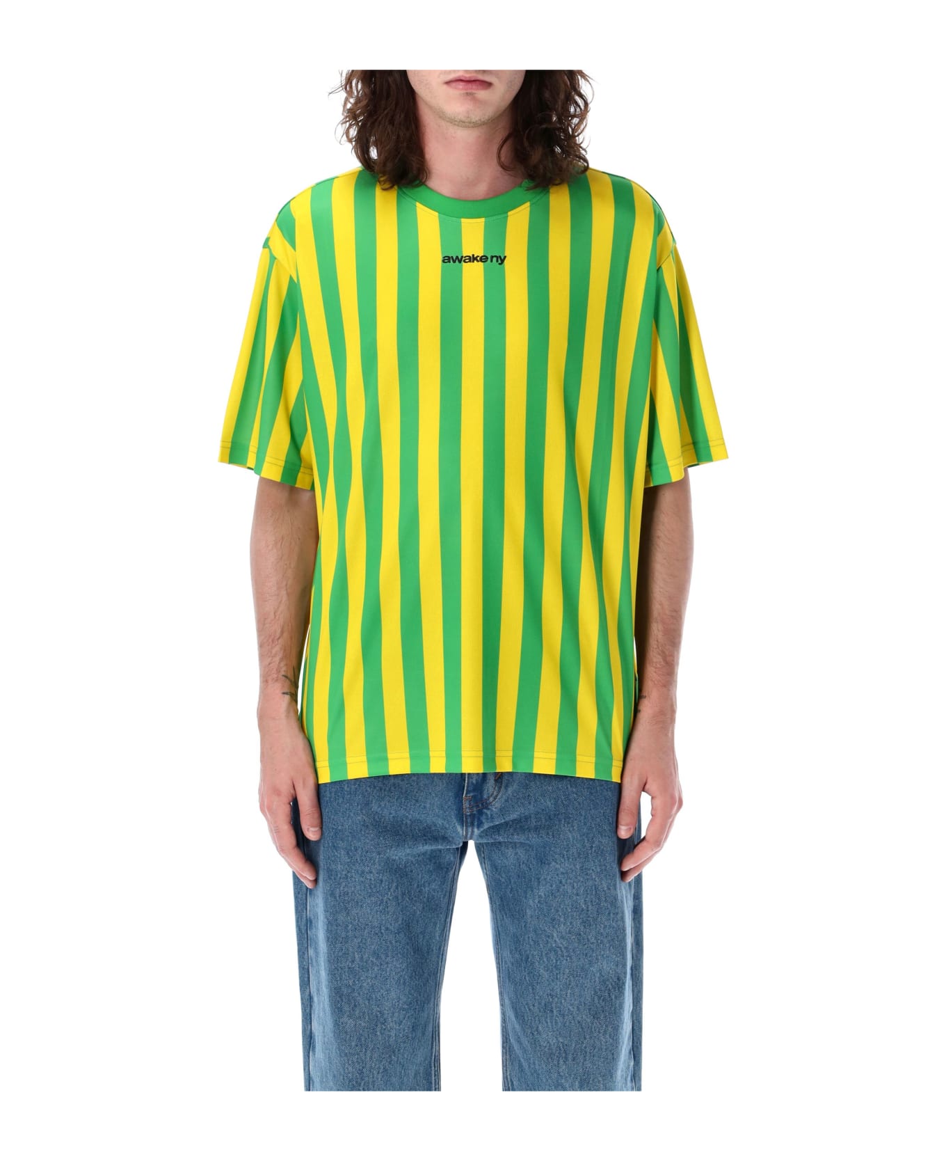 Awake NY Soccer Jersey T-shirt - YELLOW シャツ