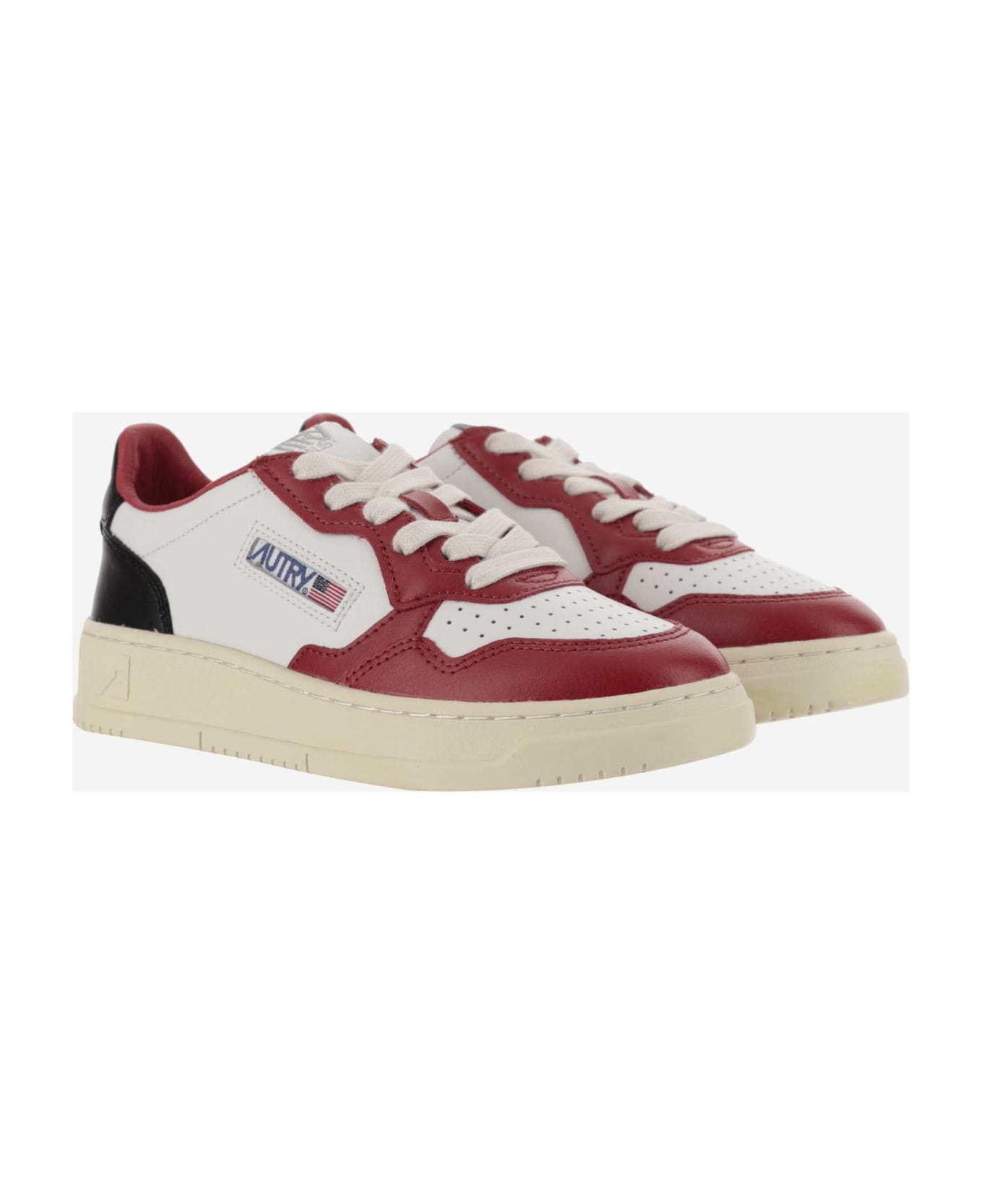 Autry Low Medalist Sneakers - Bianco/Rosso