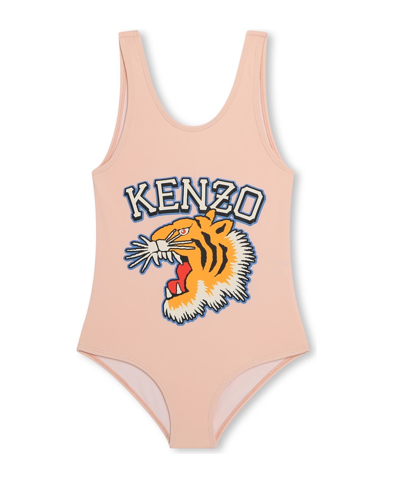 Kenzo Kids Costume Con Logo - Pink