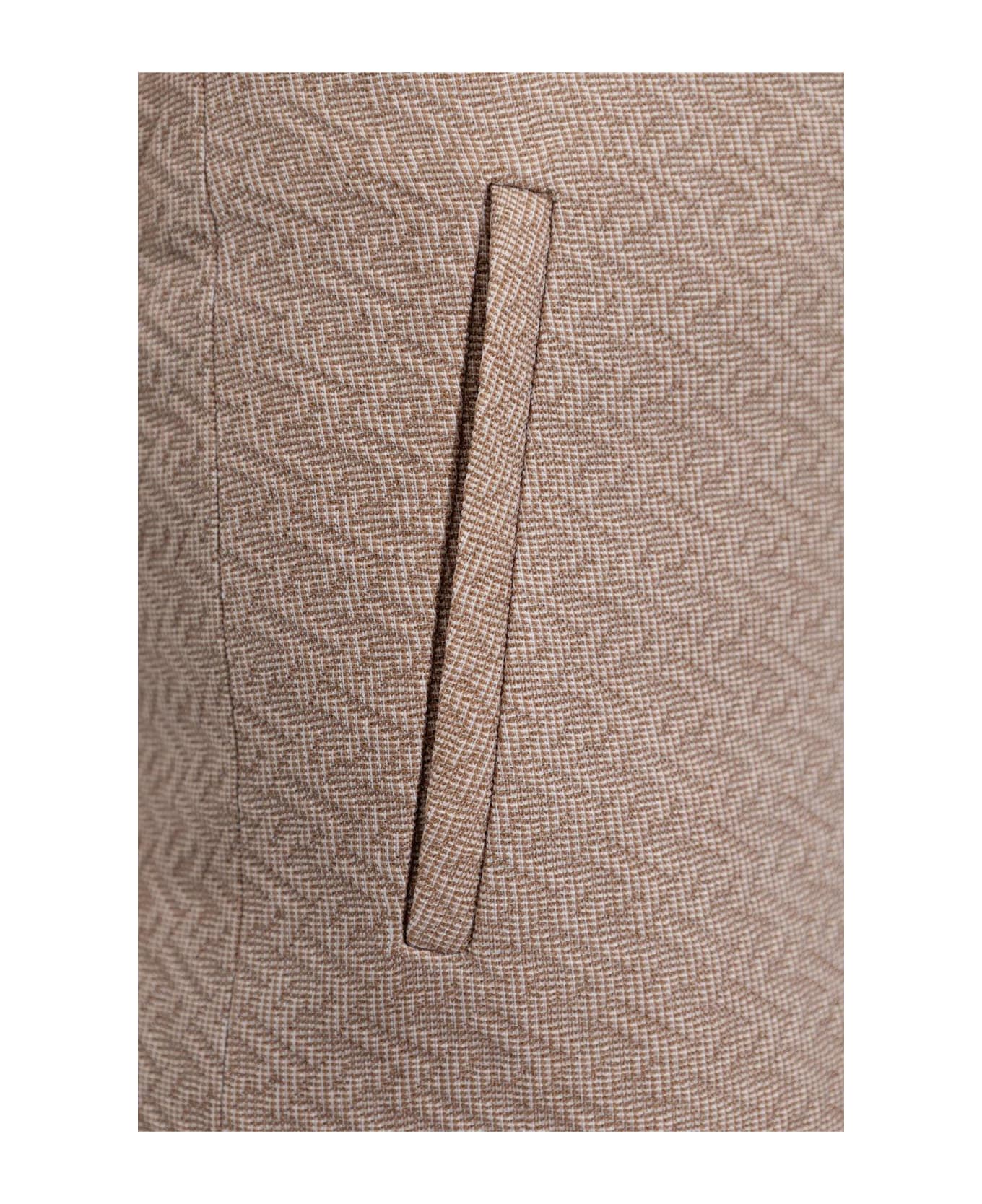 Fendi High Waist Wide-leg Trousers - Beige