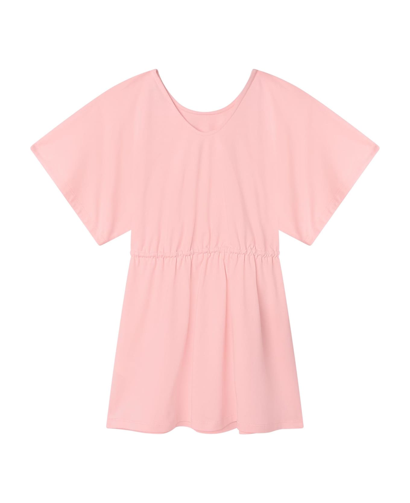 Kenzo Kids Friends T-shirt Model Dress With Print - Pink
