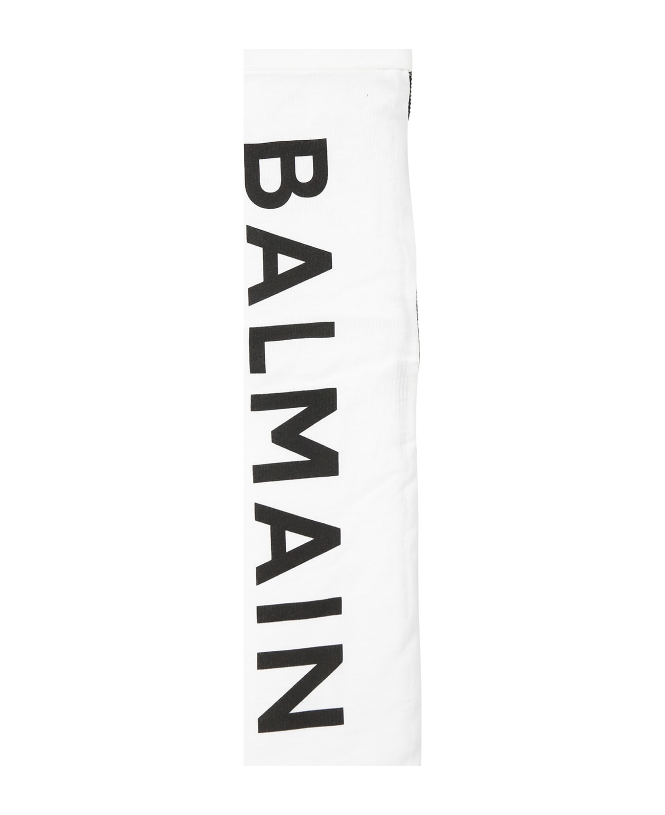 Balmain White Sleeping Bag For Babykids With Logo - White