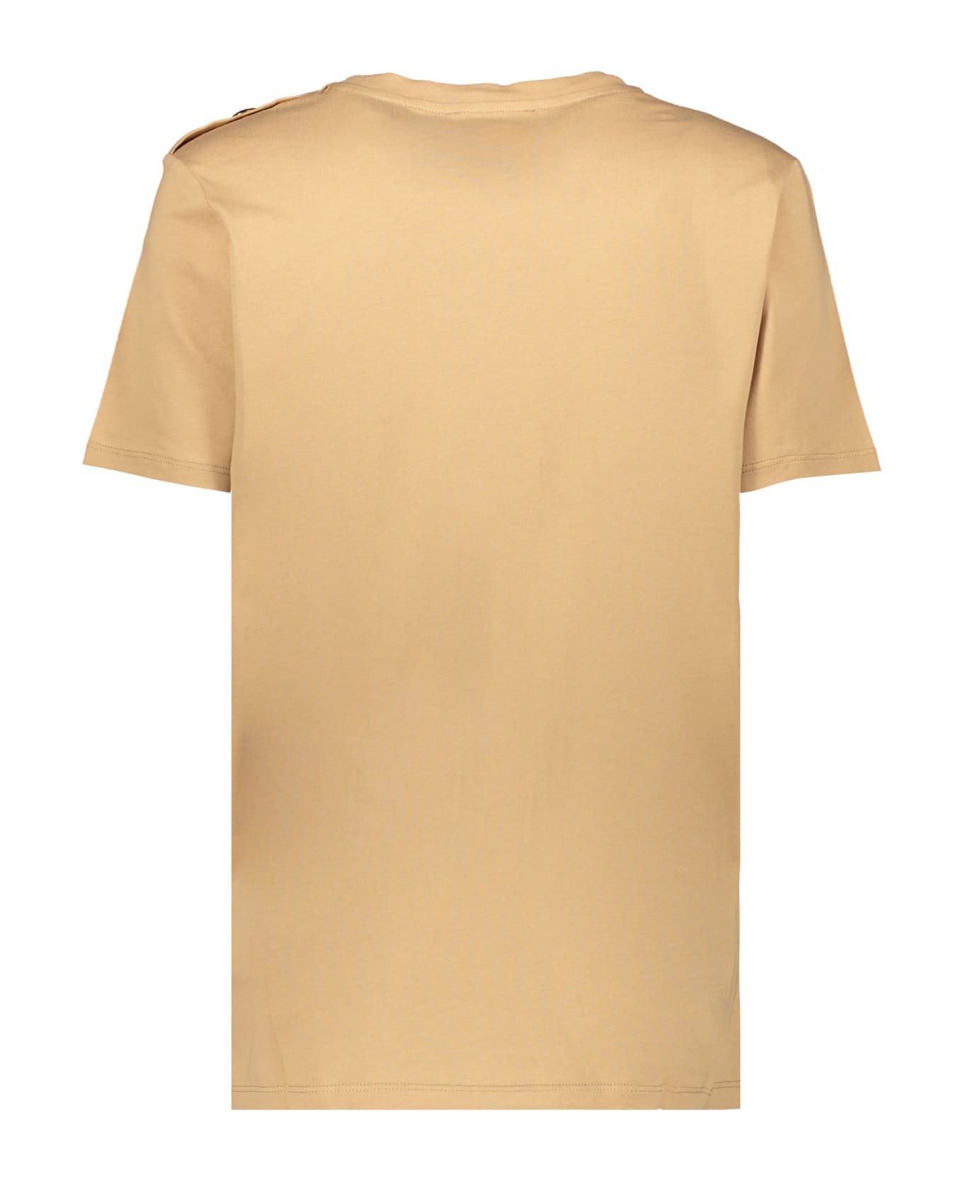 Balmain Logo Print T-shirt - Camel Tシャツ