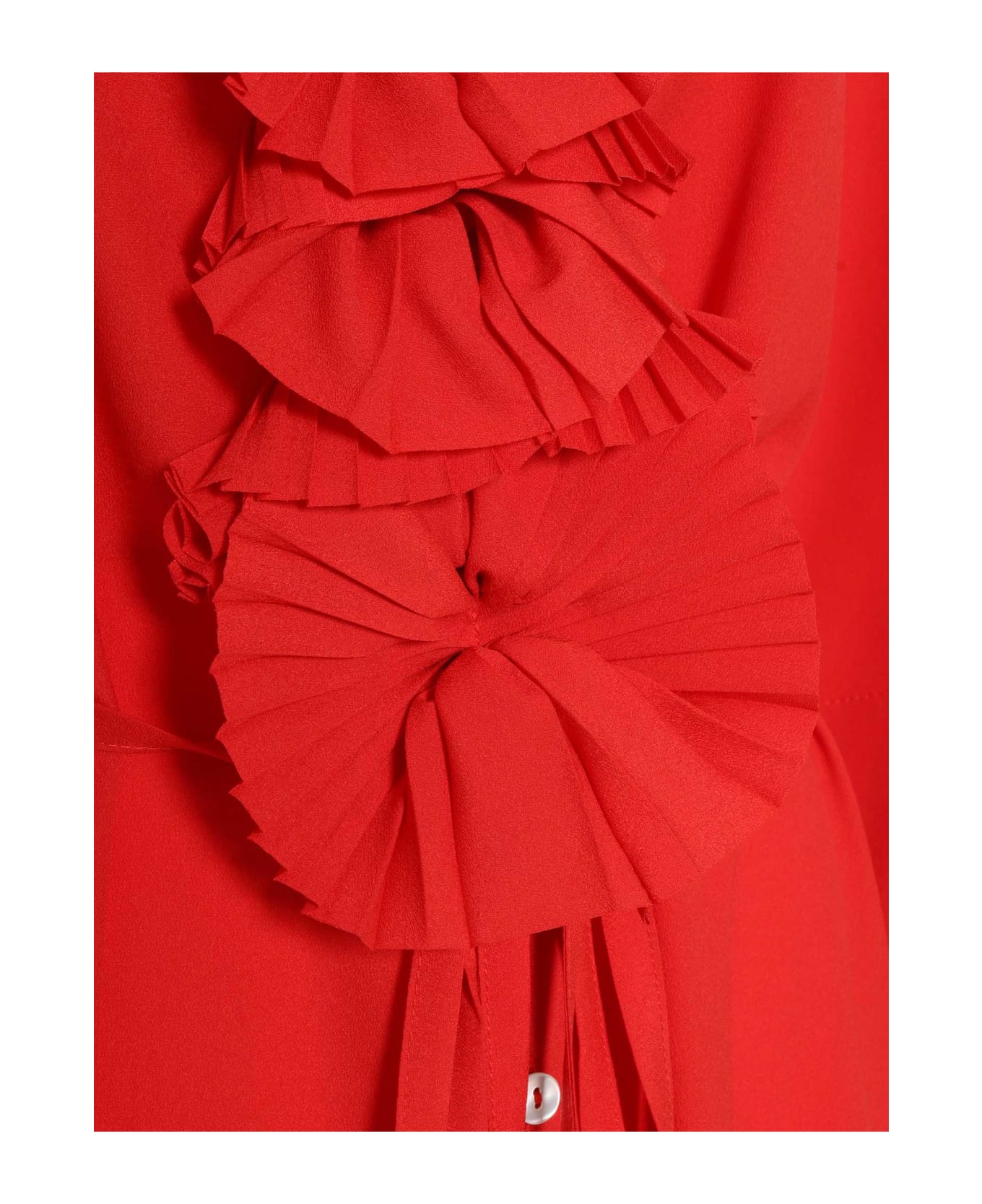 Parosh Dress With Rouges - RED