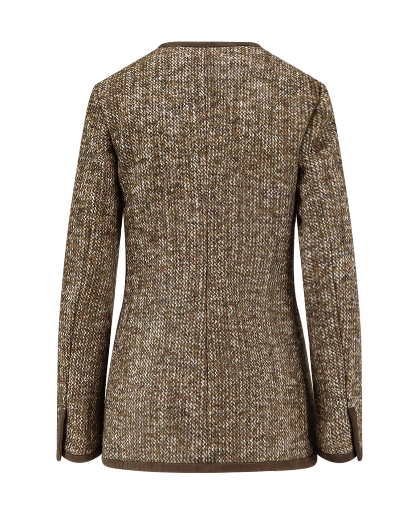 Golden Goose Boxy Fit Wool Blend Blazer - TURKISH COFFEE