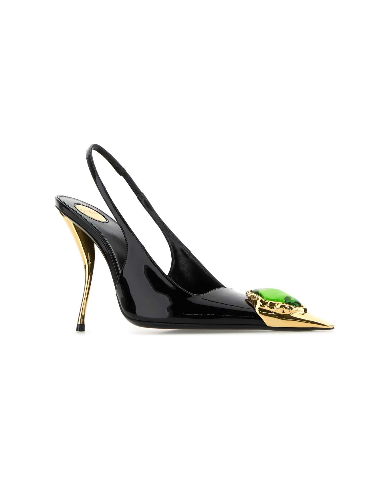 Saint Laurent Black Leather Loulou Pumps - NERONEROVERDE