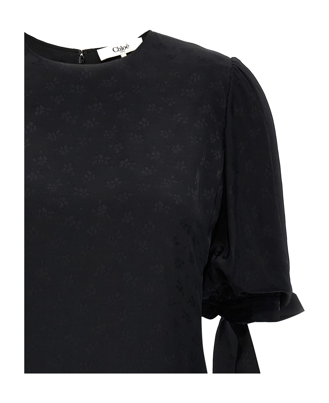 Chloé Floral Viscose Dress - Black  