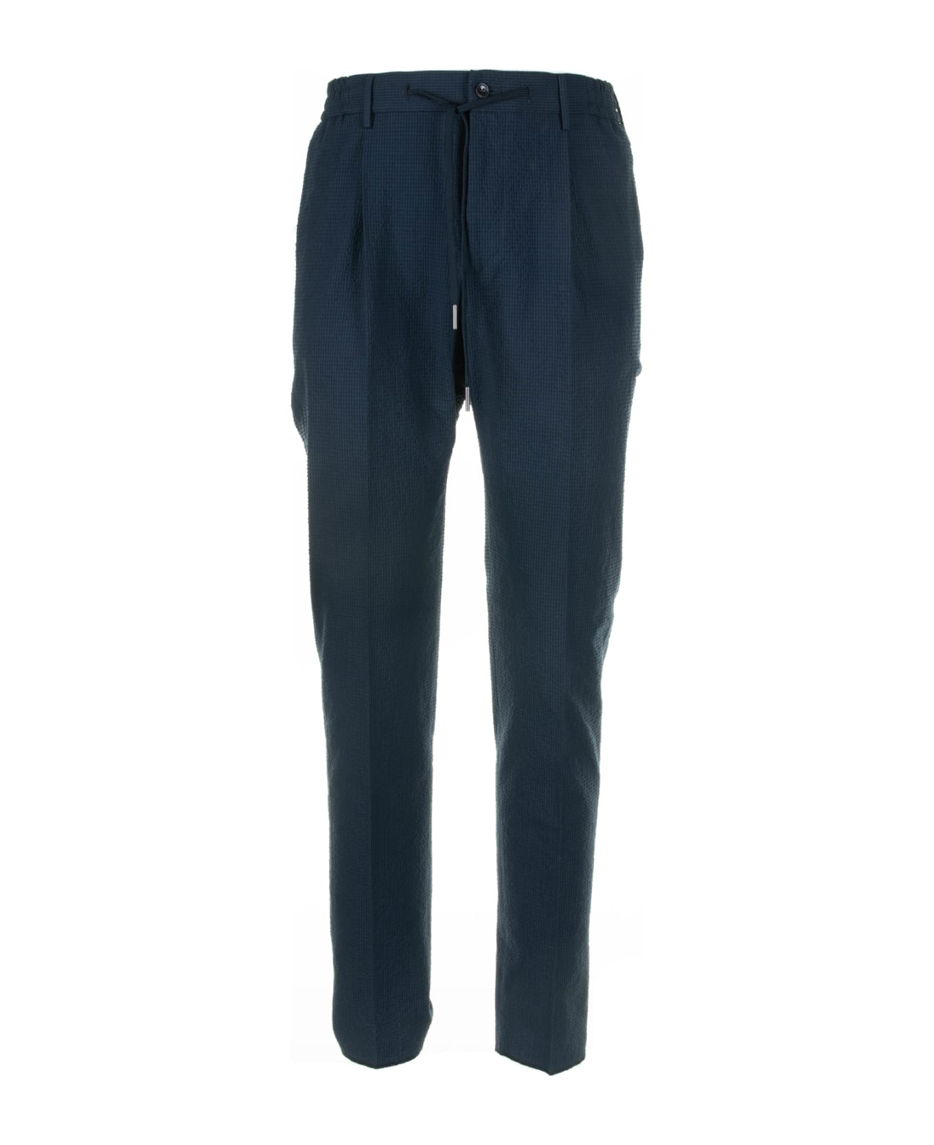 Tagliatore Navy Blue Trousers With Drawstring - AVION