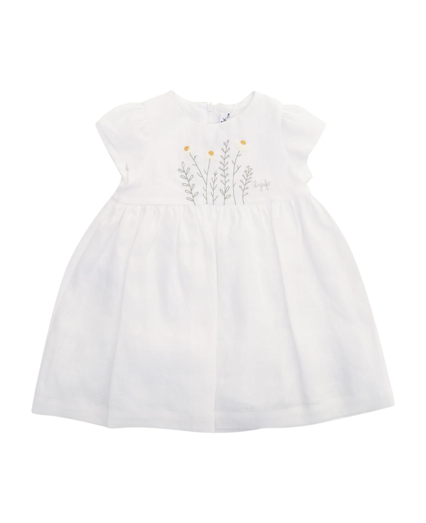 Il Gufo Short Sleeved Dress - WHITE