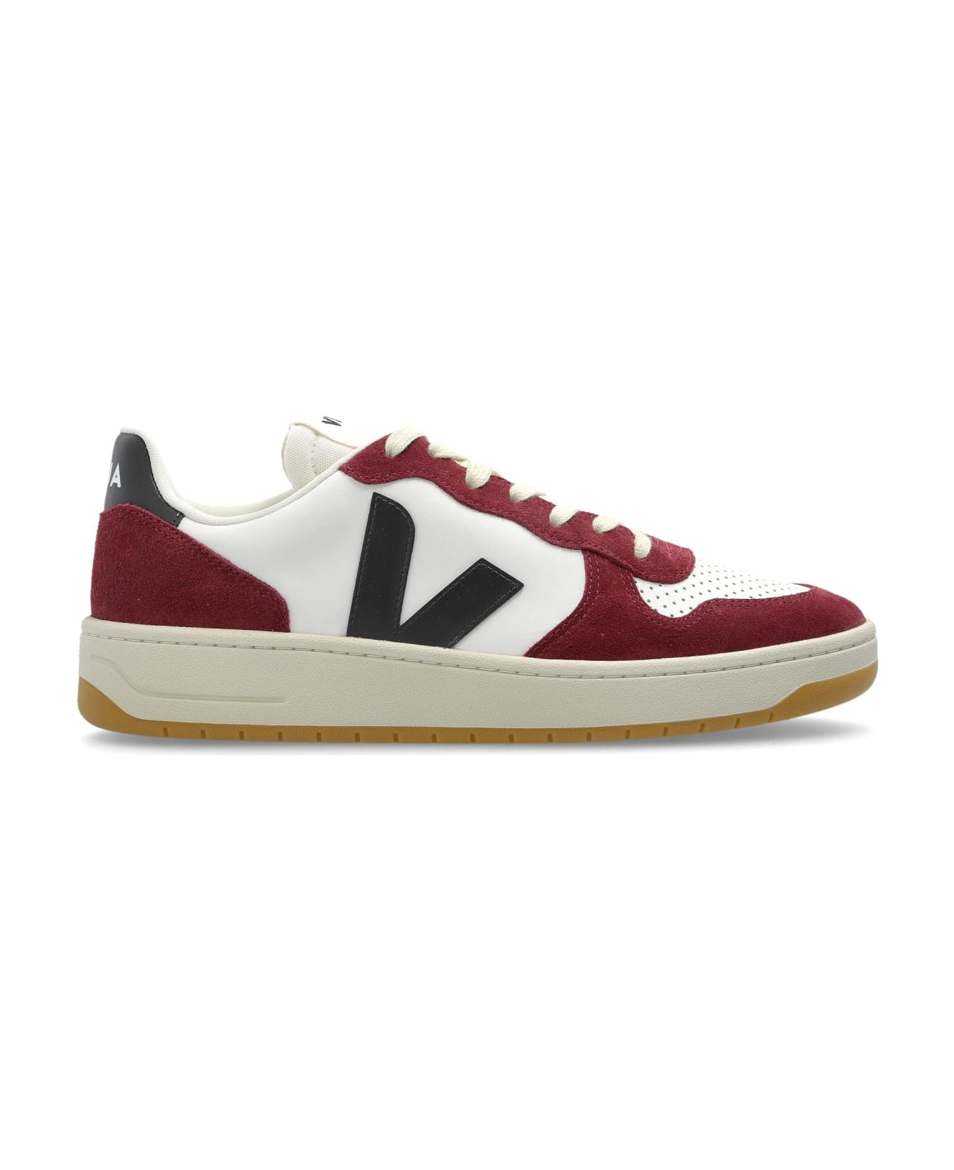 Veja Sports Shoes 
v-10 Prime Leather
 - Black White Amarante