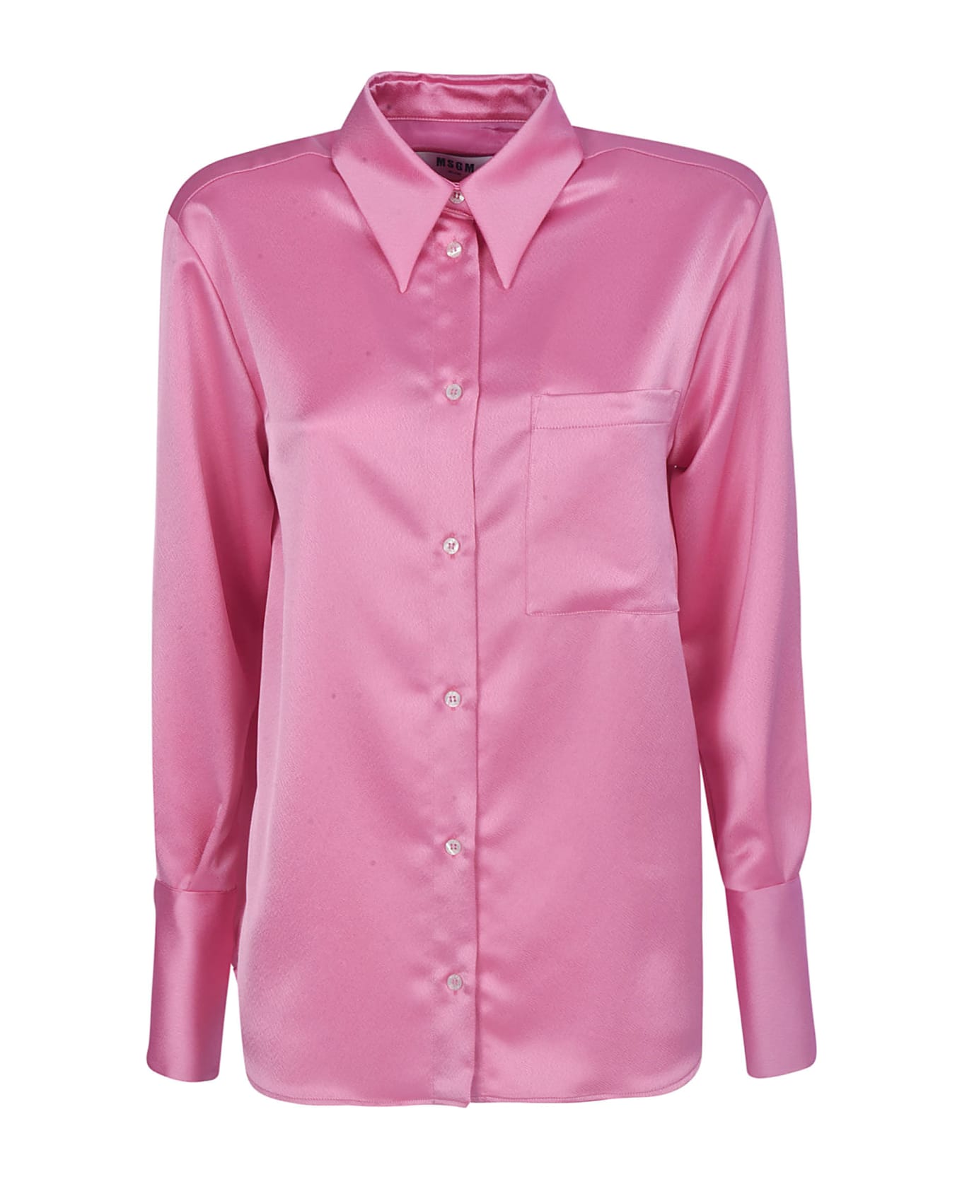 MSGM Satin Shirt - Rosa