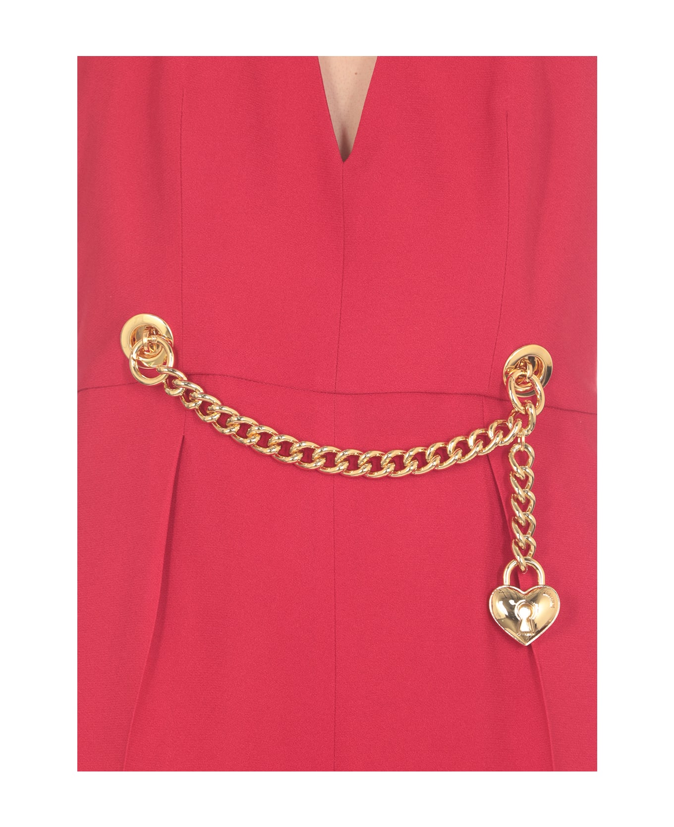 Moschino Chain And Heart Jumpsuit - Red