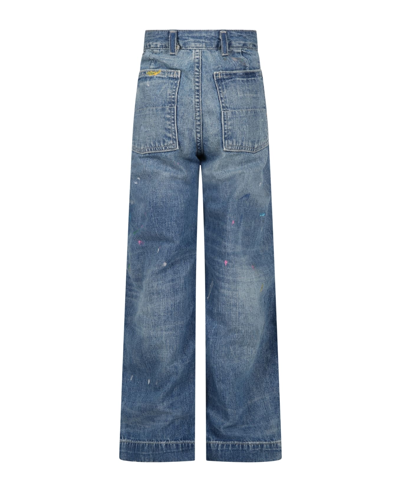 Ralph Lauren Blue Jeans With Spots Of Colour - Denim