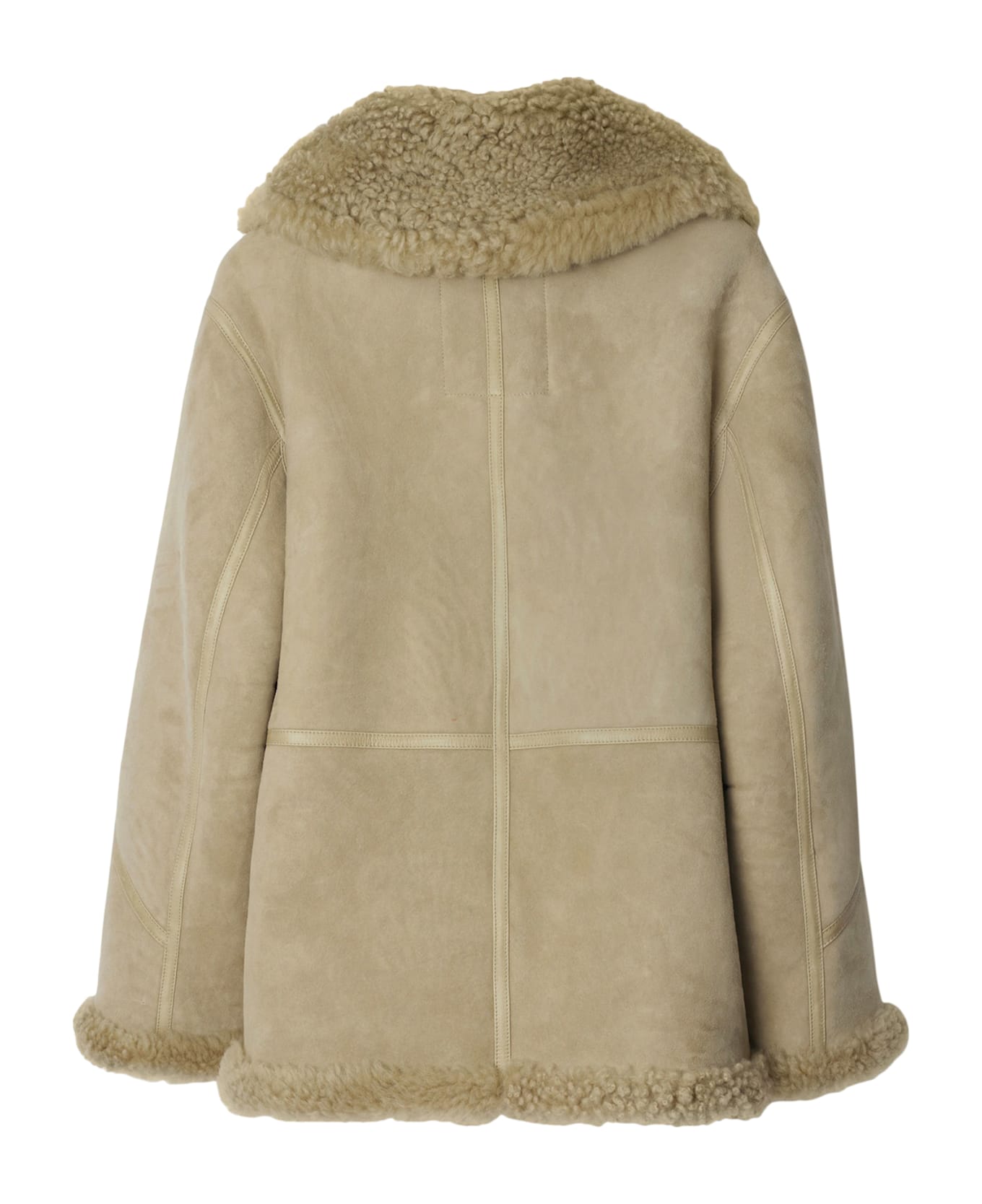 Burberry Shearling Jacket - Nude & Neutrals